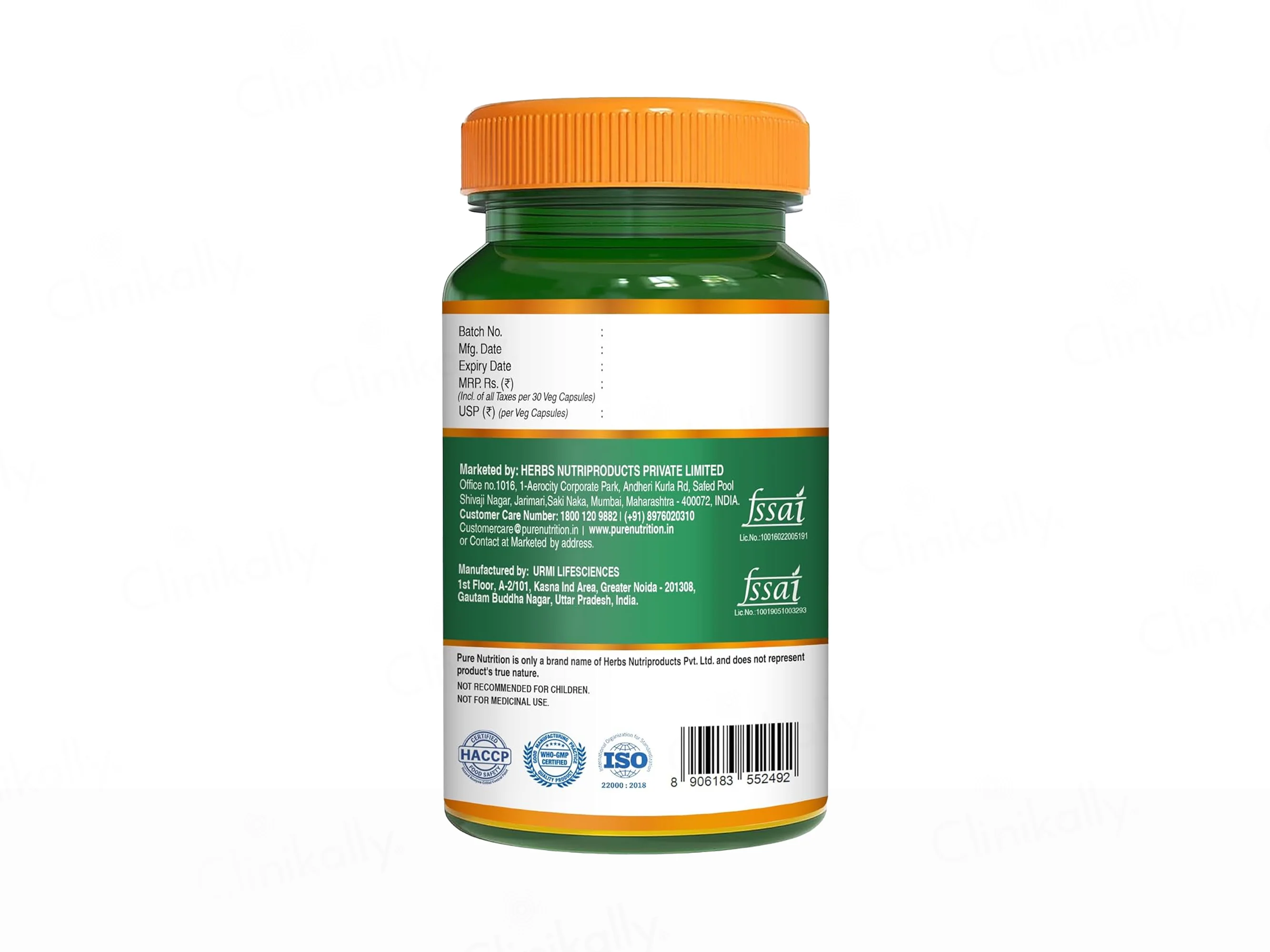 Pure Nutrition Ca-AKG 500mg Veg Capsule - Image 8
