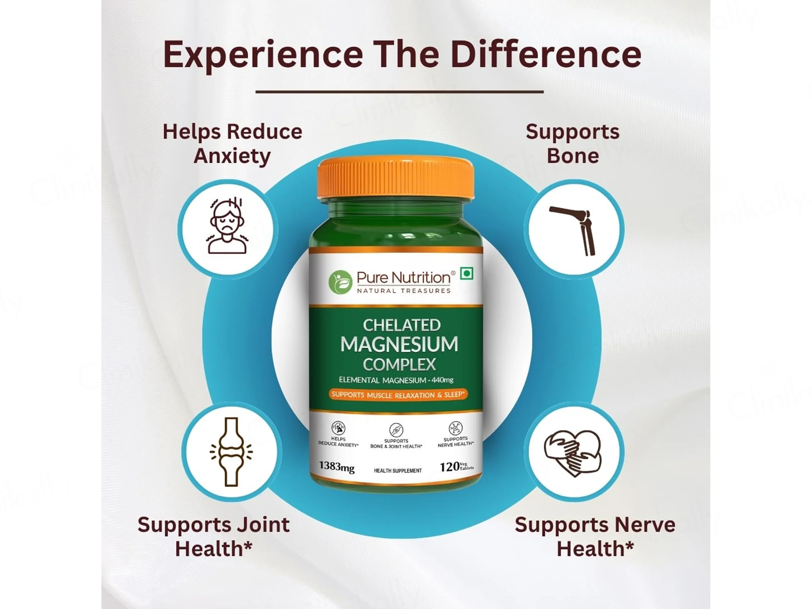 Pure Nutrition Chelated Magnesium Complex Veg Tablet - Image 4