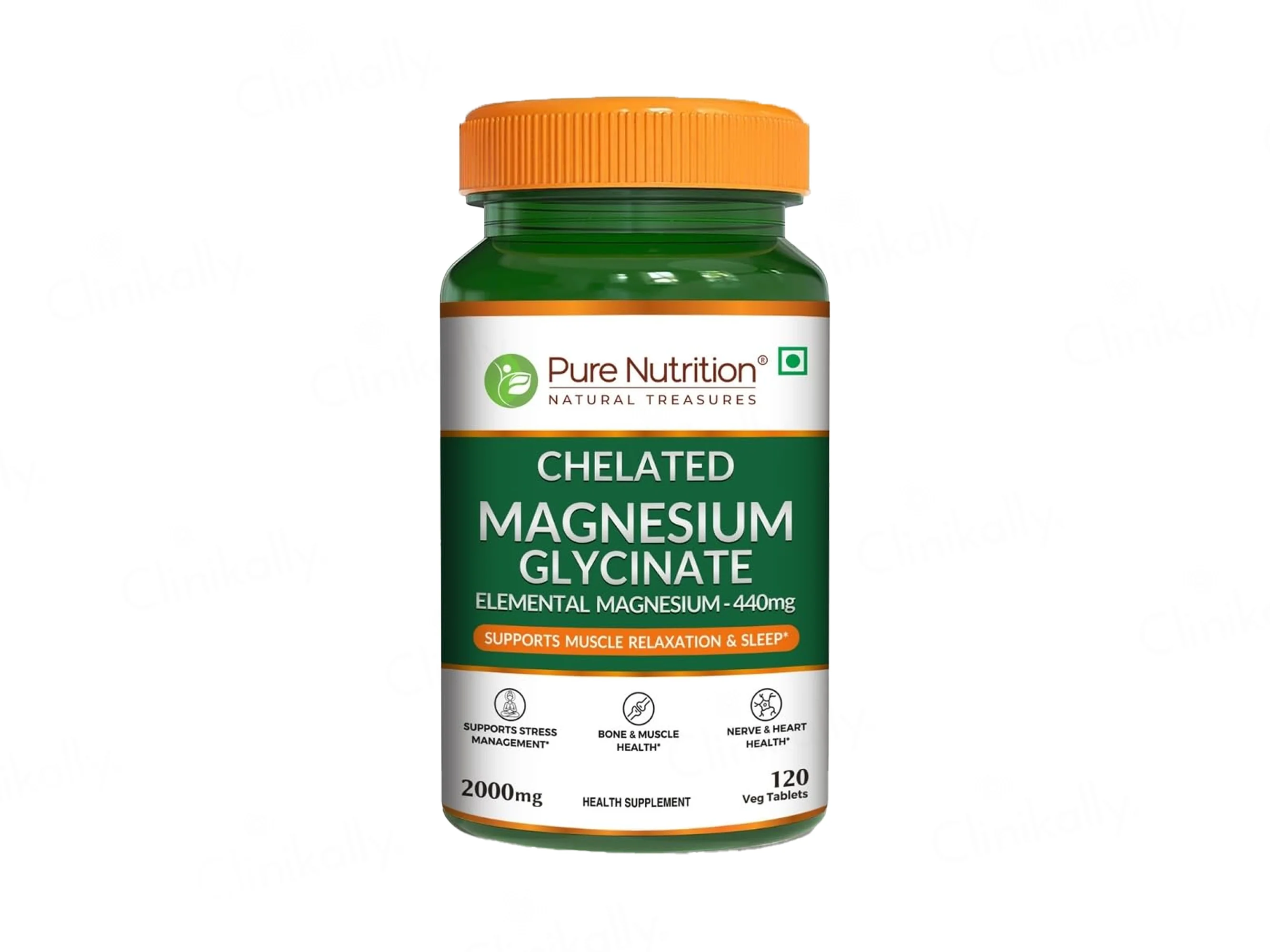 Pure Nutrition Chelated Magnesium Glycinate Veg Tablet - Image 5
