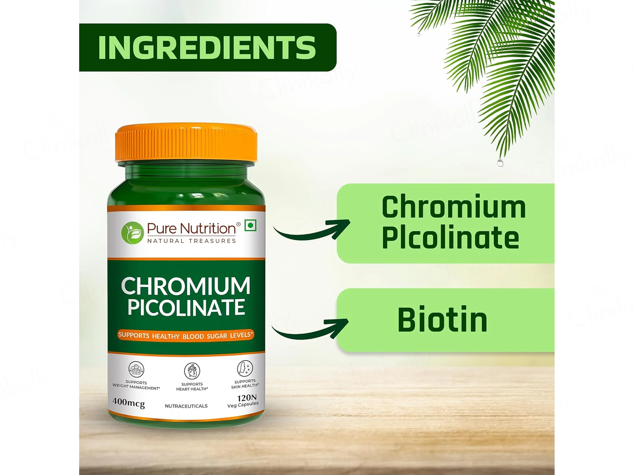Pure Nutrition Chromium Picolinate 400mcg Veg Capsule - Image 4