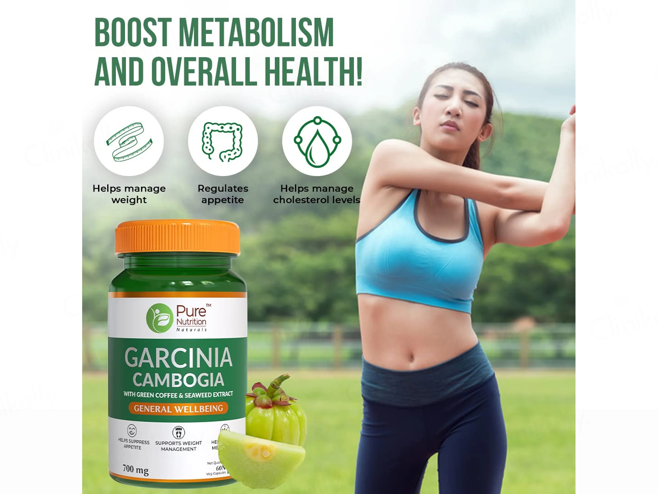 Pure Nutrition Garcinia Cambogia 700mg Veg Capsule - Image 3