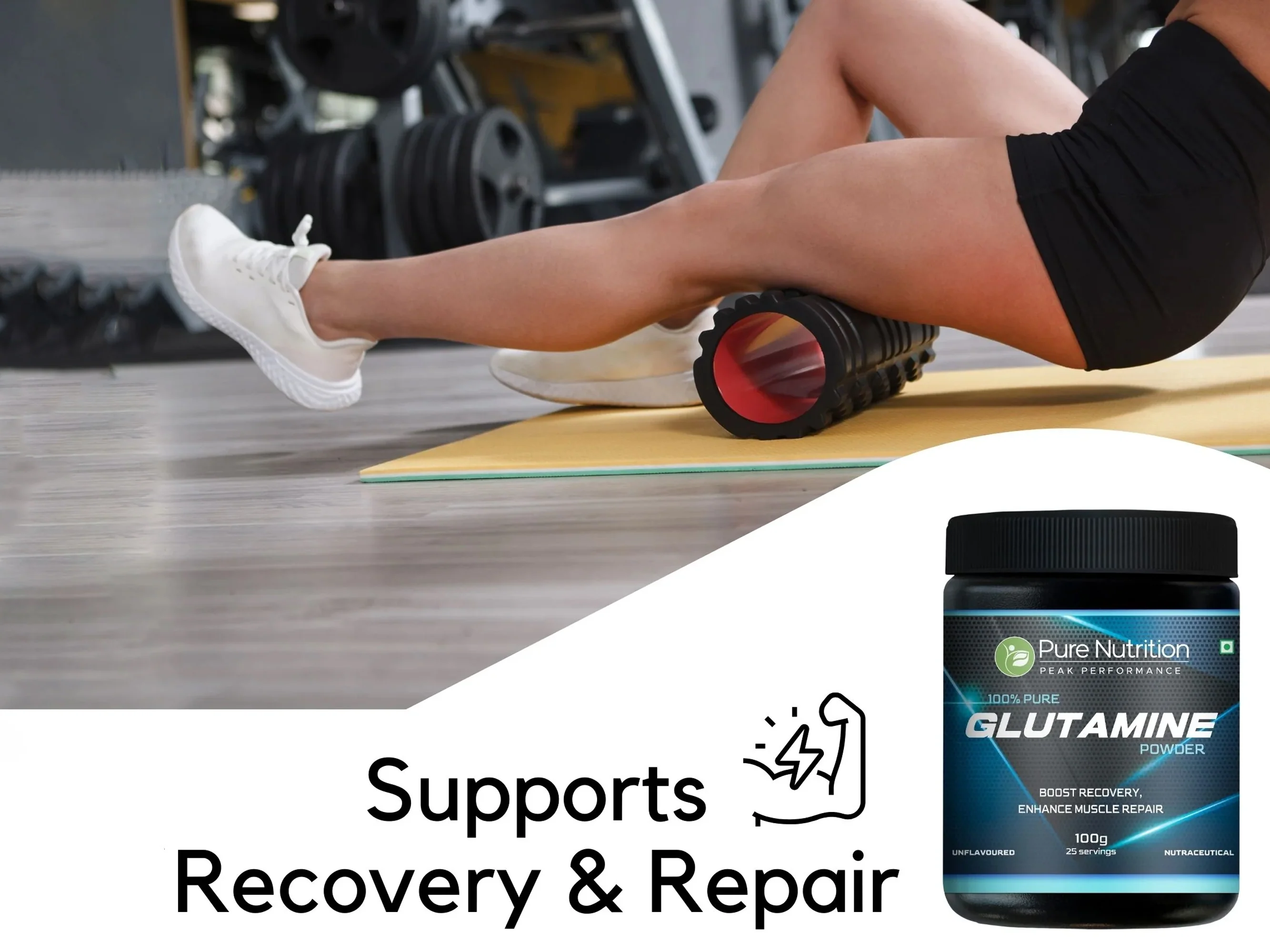Pure Nutrition Glutamine Nutraceutical Powder - Unflavoured - Image 5
