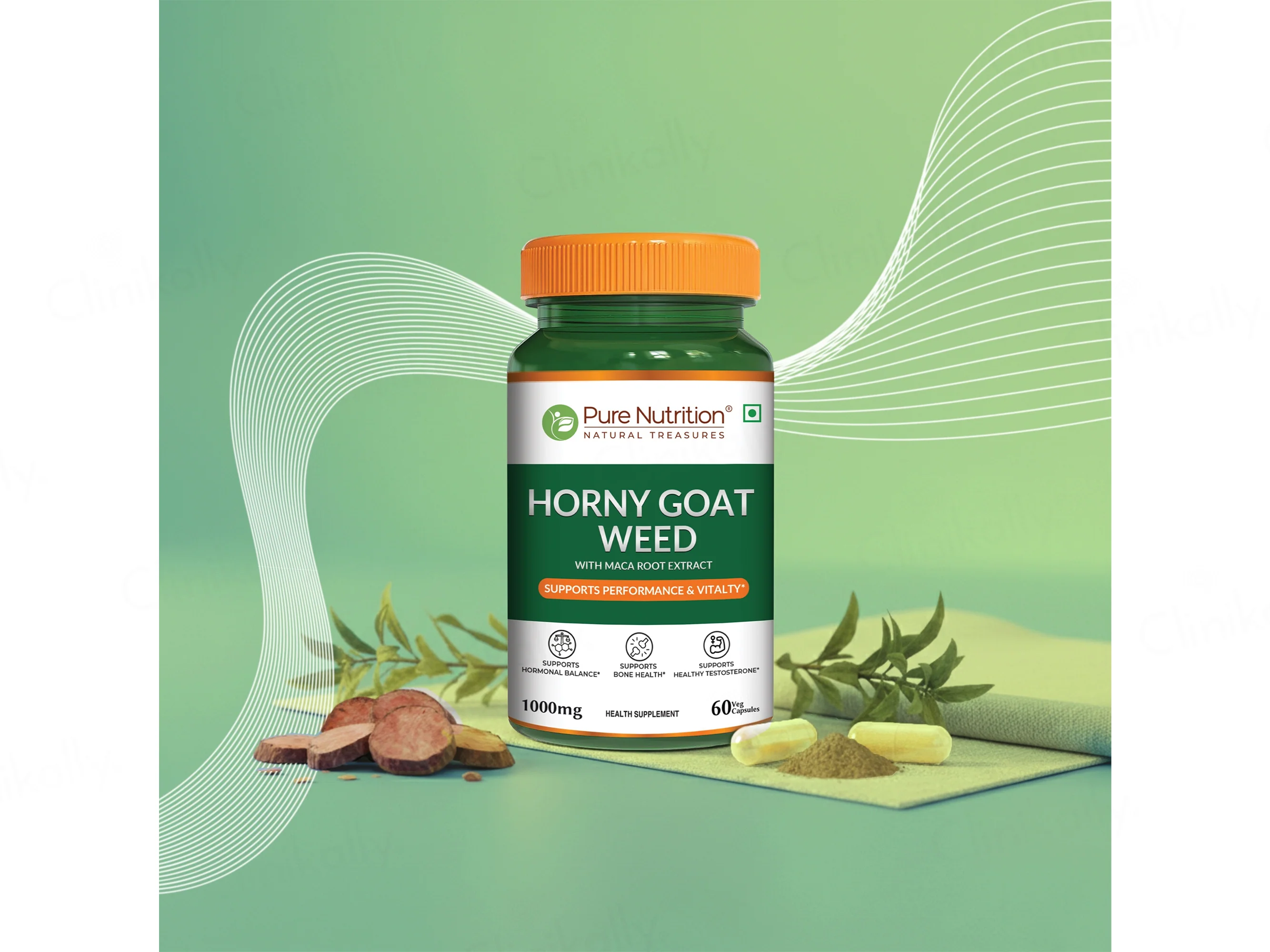 Pure Nutrition Horny Goat Weed 1000mg Veg Capsule - Image 2