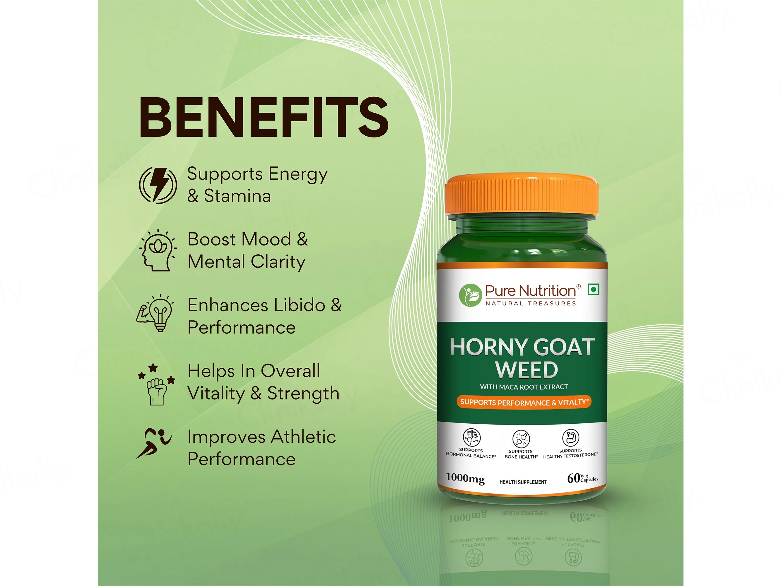 Pure Nutrition Horny Goat Weed 1000mg Veg Capsule - Image 4
