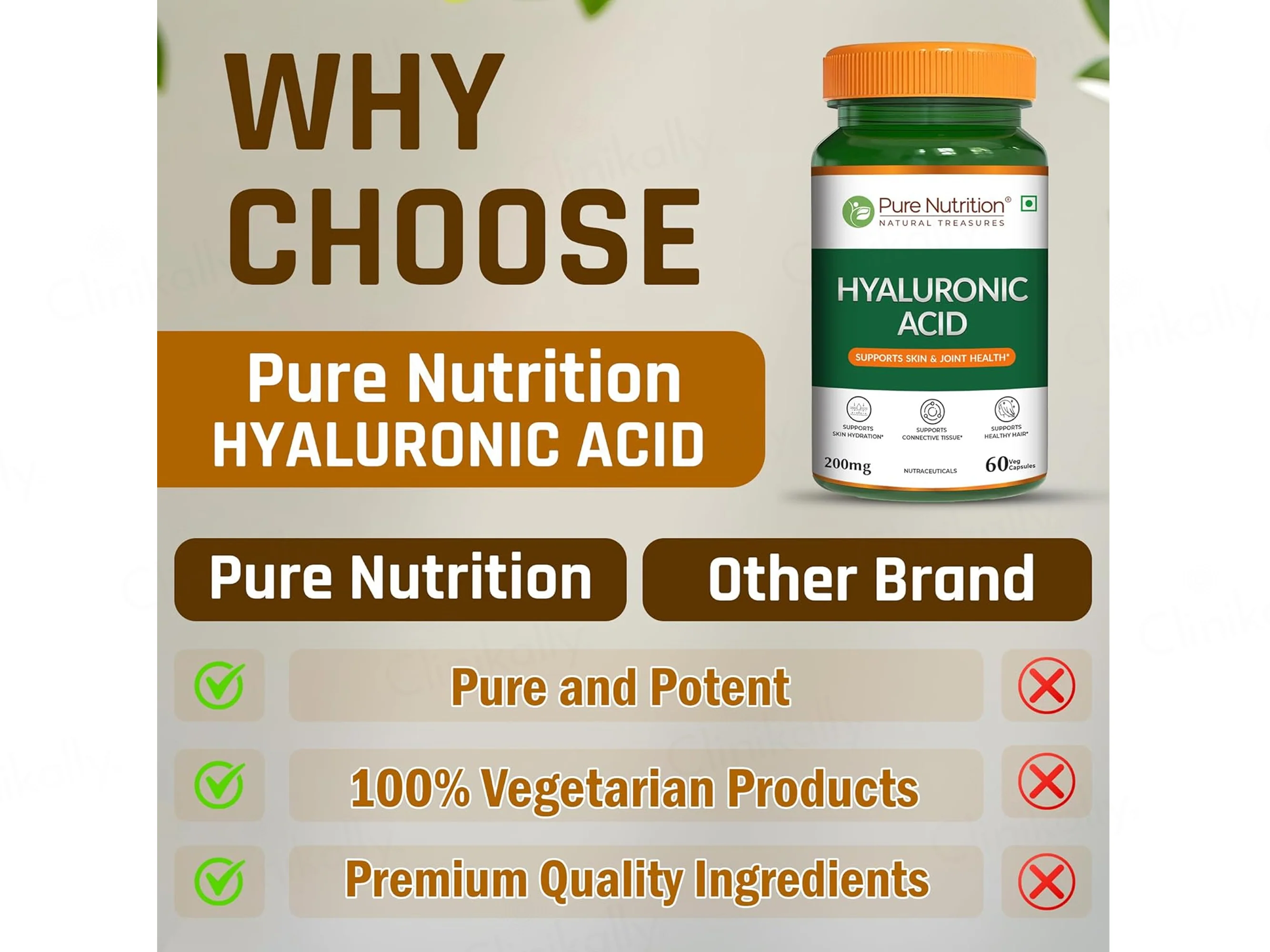 Pure Nutrition Hyaluronic Acid 200mg Veg Capsule - Image 5