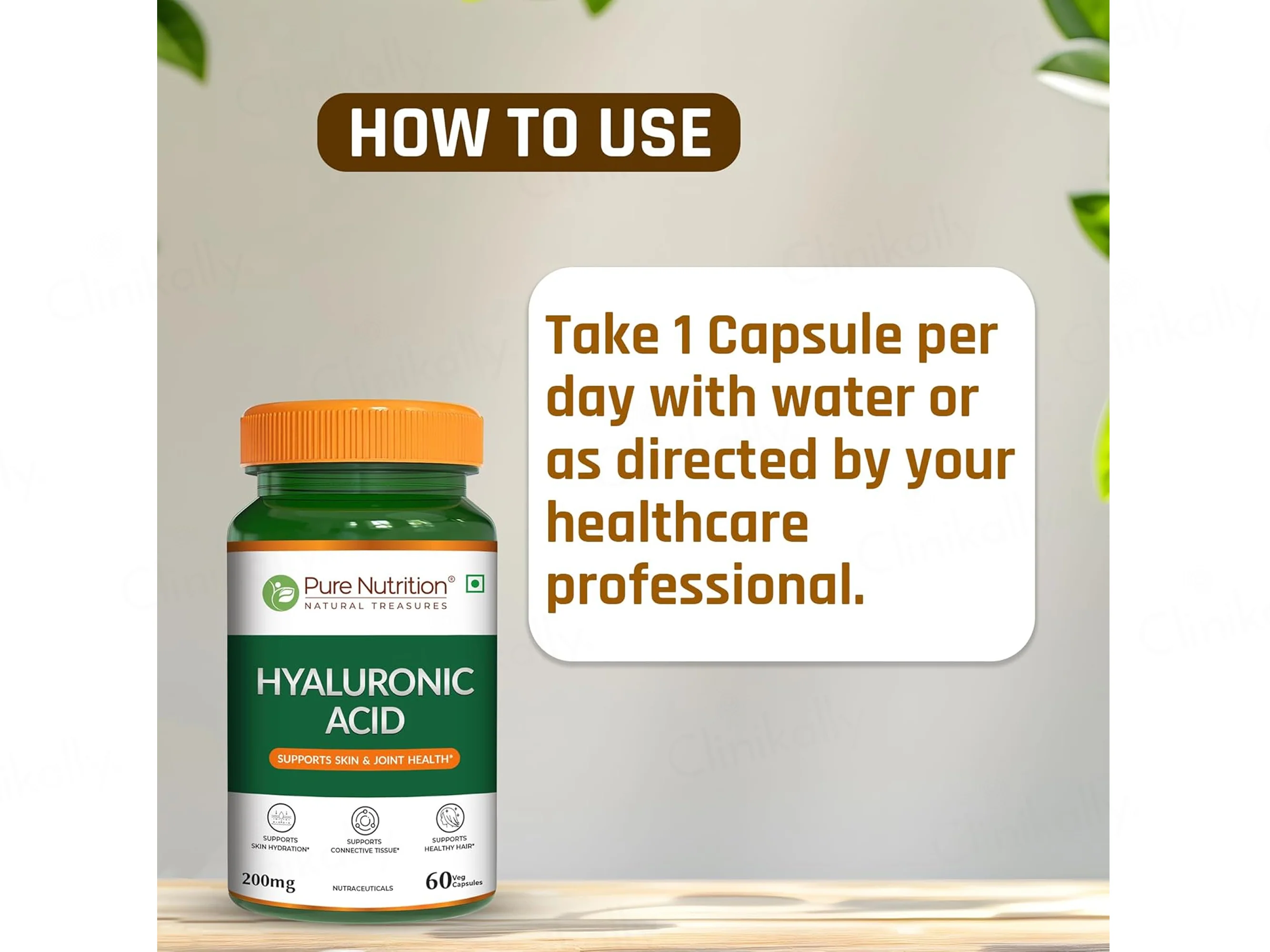 Pure Nutrition Hyaluronic Acid 200mg Veg Capsule - Image 6