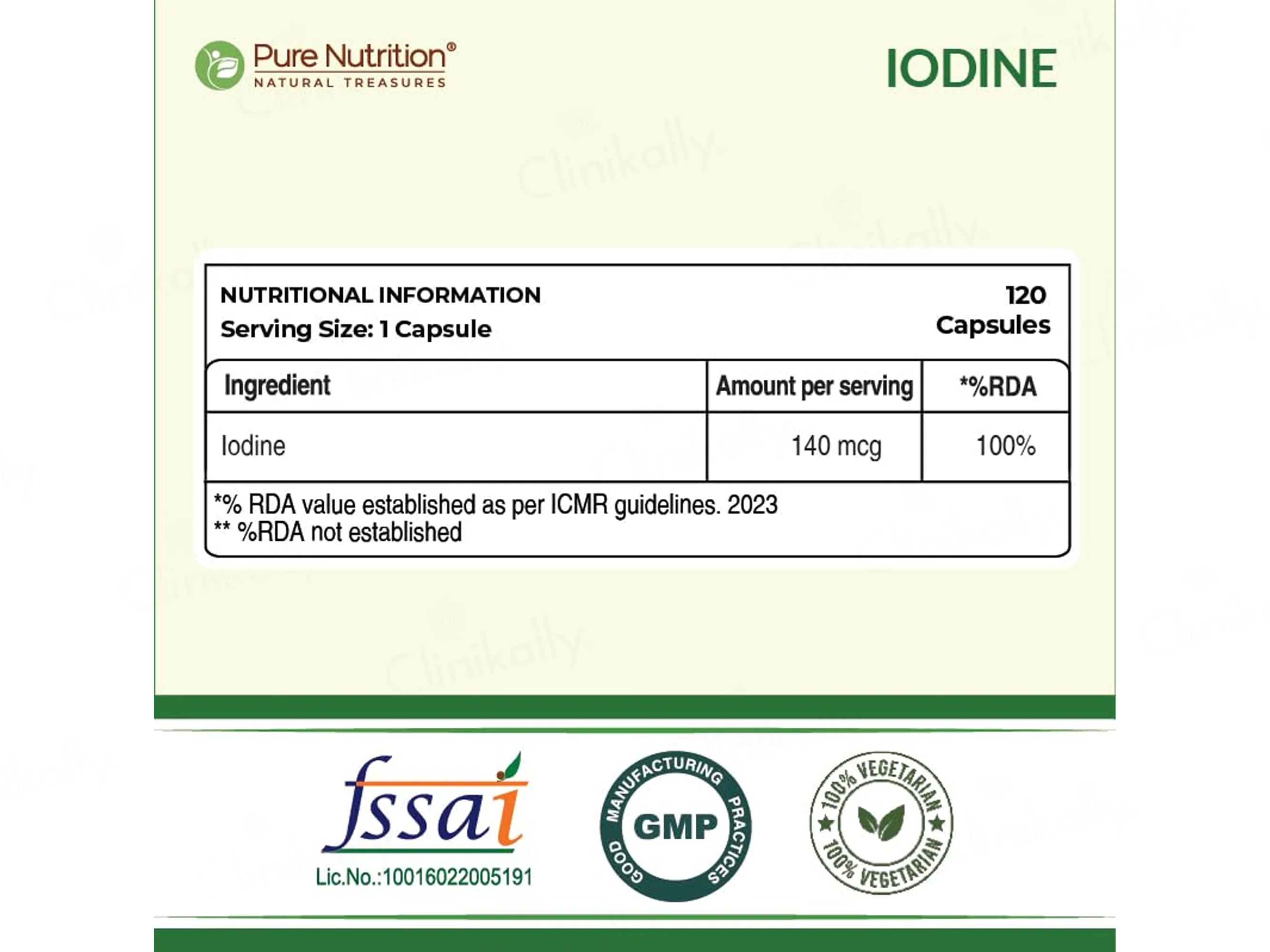 Pure Nutrition Iodine Veg Capsule - Image 2