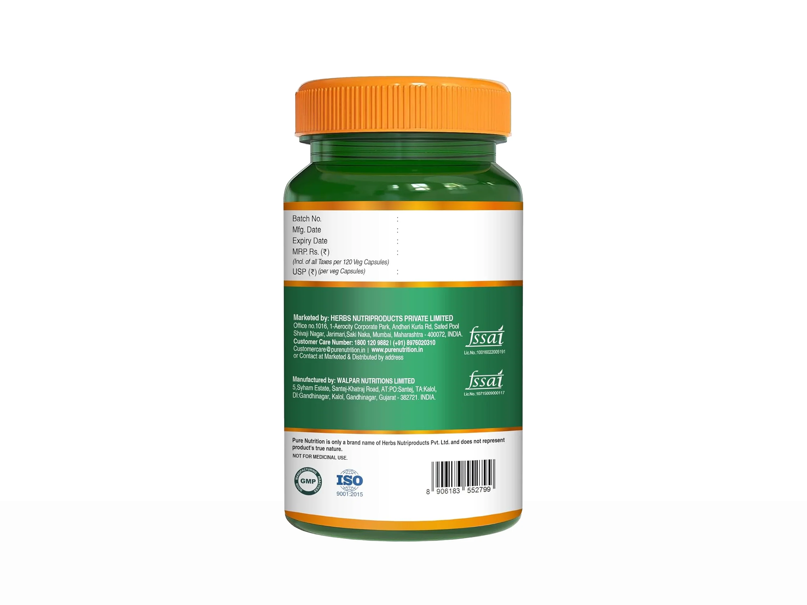 Pure Nutrition Korean Ginseng 800mg Veg Capsule - Image 7