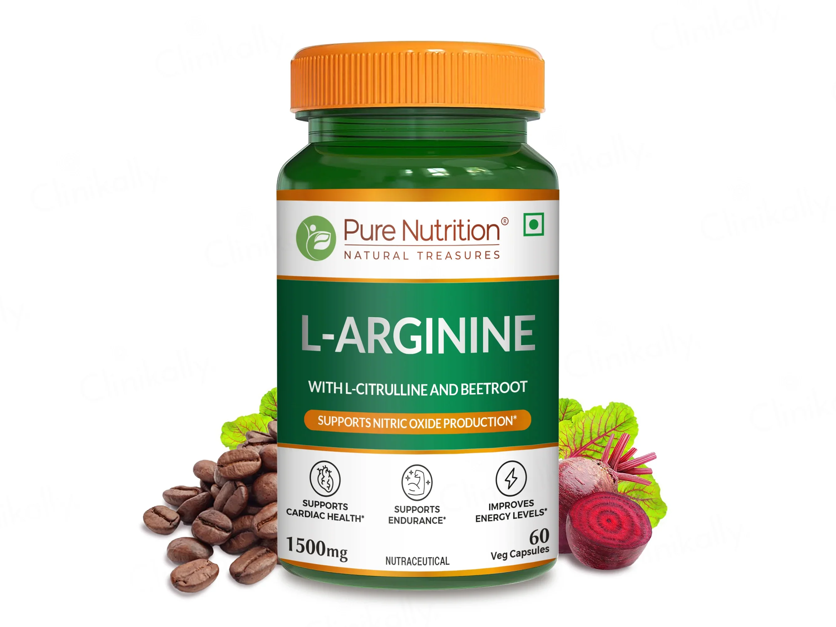 Pure Nutrition L-Arginine 1500mg Veg Capsule - Image 2