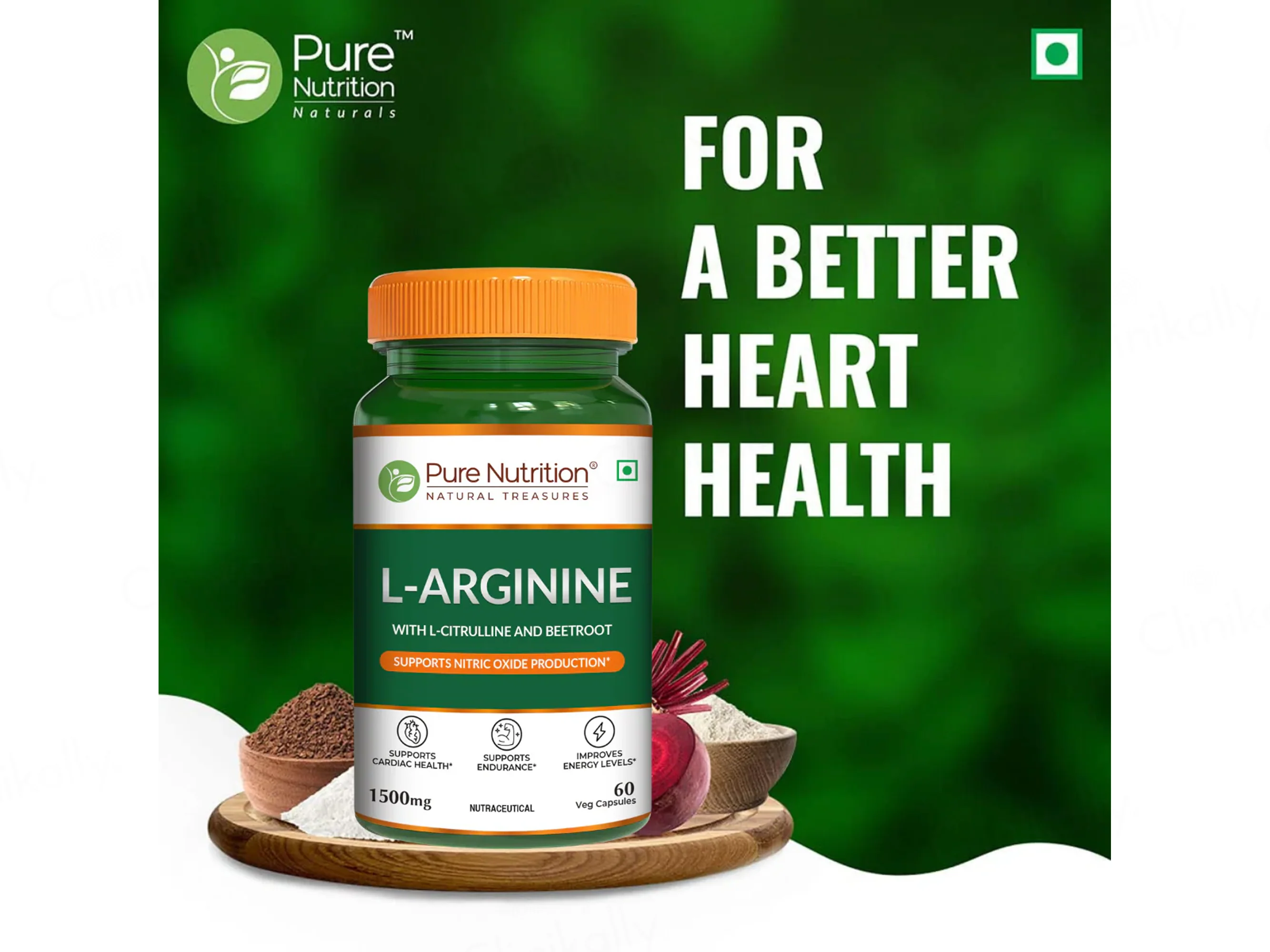 Pure Nutrition L-Arginine 1500mg Veg Capsule - Image 3