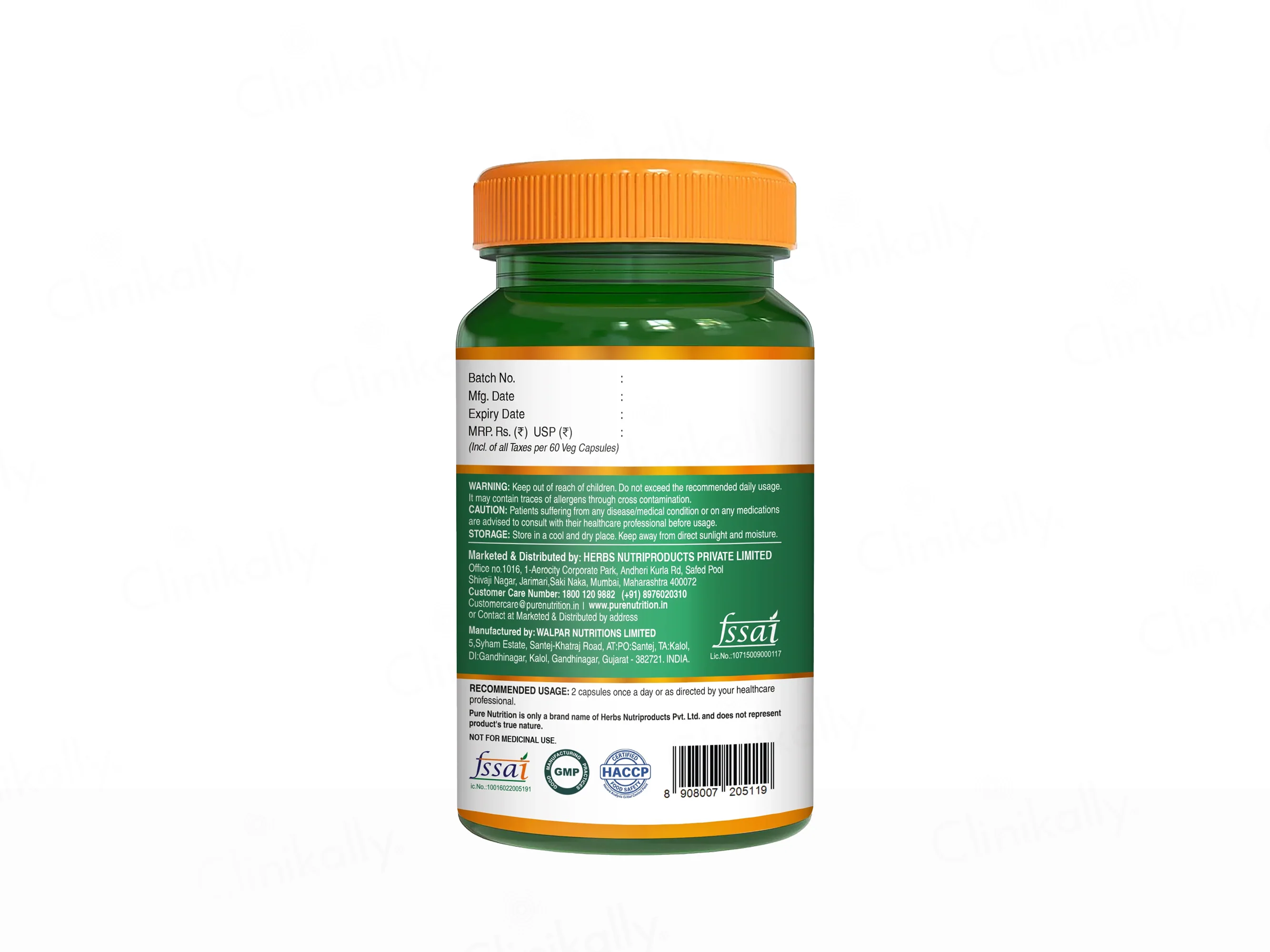 Pure Nutrition L-Arginine 1500mg Veg Capsule - Image 7