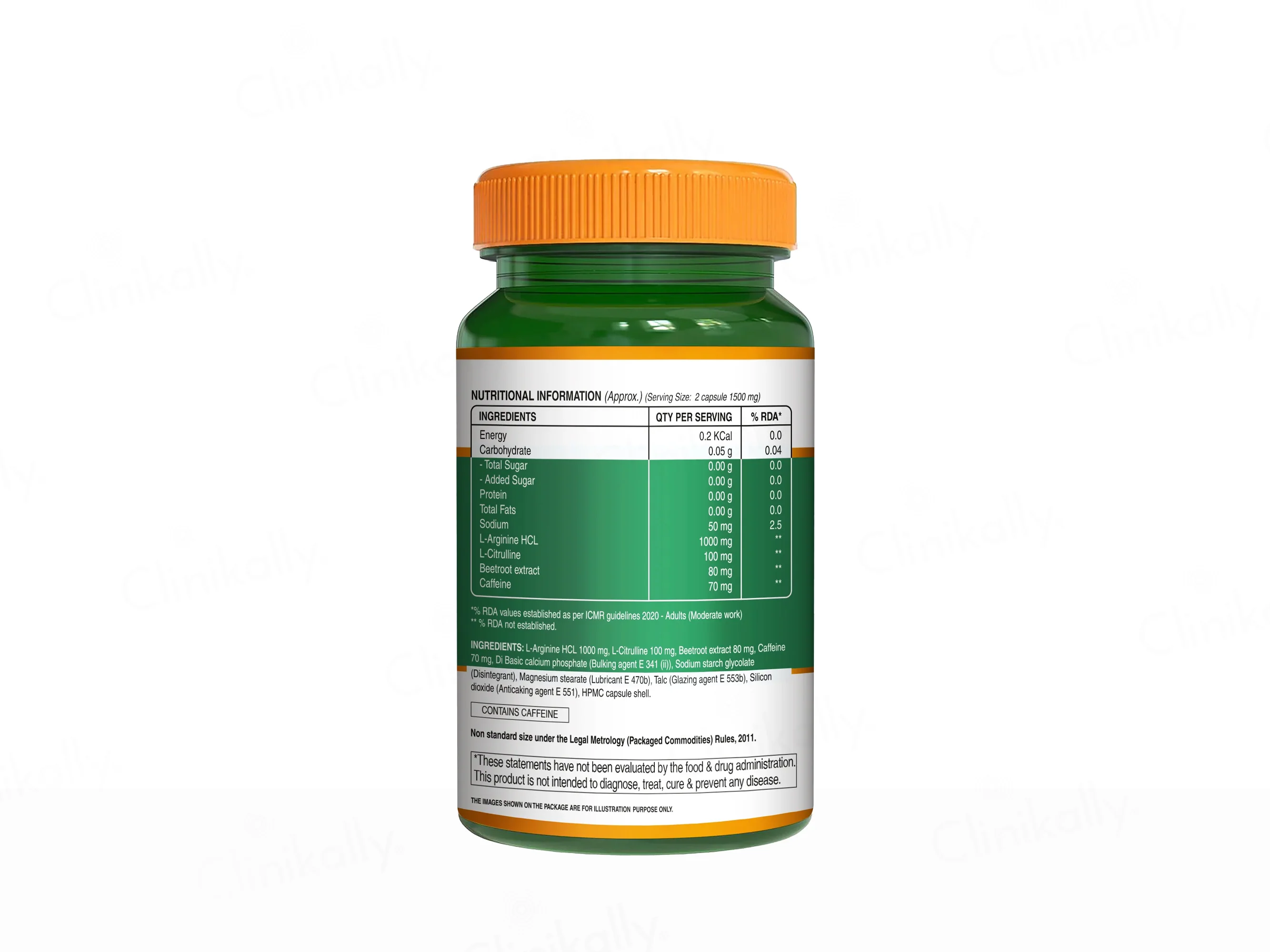 Pure Nutrition L-Arginine 1500mg Veg Capsule - Image 8