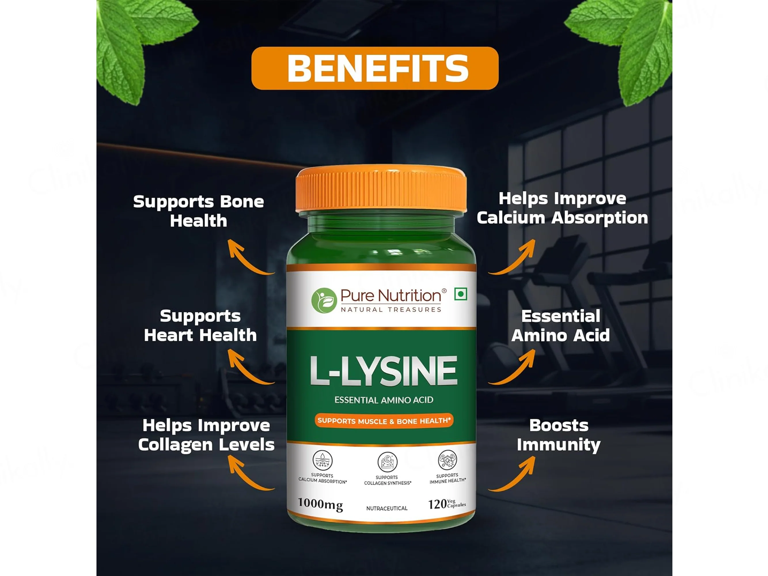 Pure Nutrition L-Lysine 1000mg Veg Capsule - Image 3