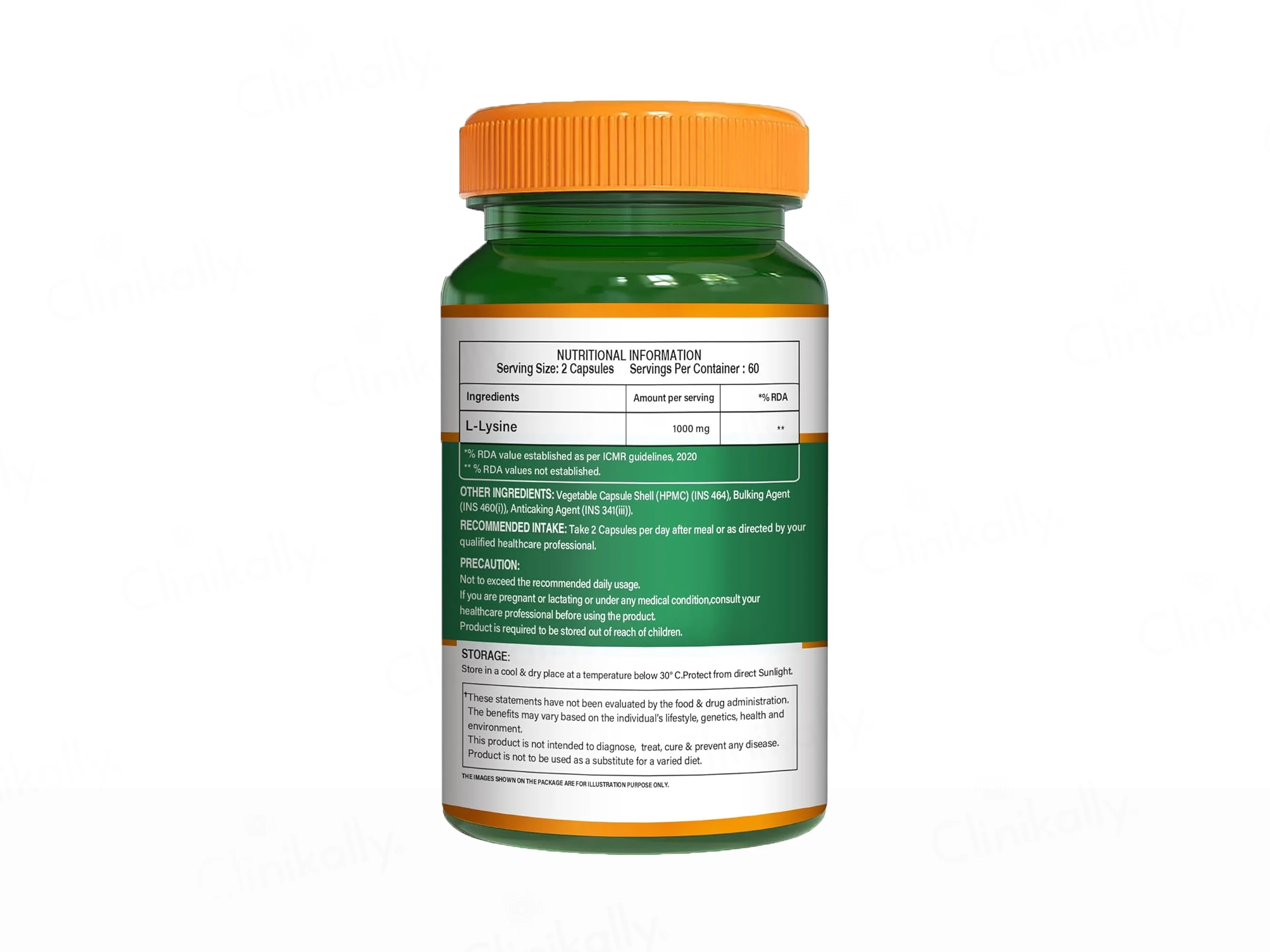 Pure Nutrition L-Lysine 1000mg Veg Capsule - Image 7