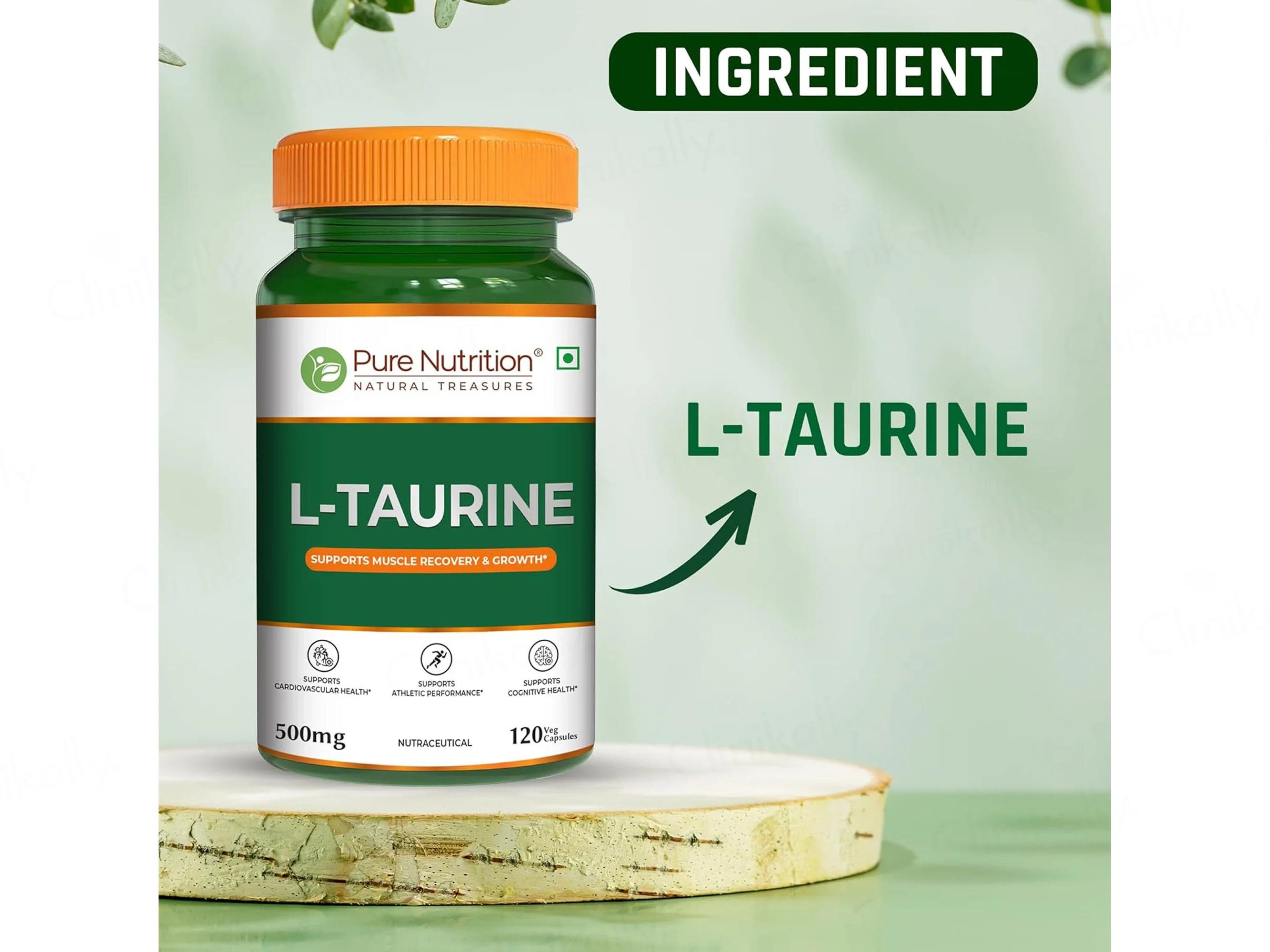 Pure Nutrition L-Taurine 500mg Veg Capsule - Image 4