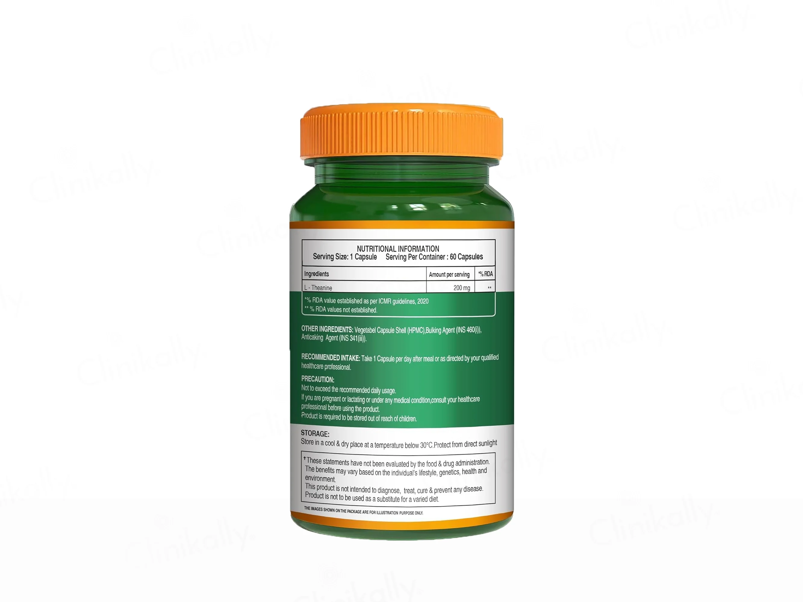 Pure Nutrition L-Theanine 200mg Veg Capsule - Image 3