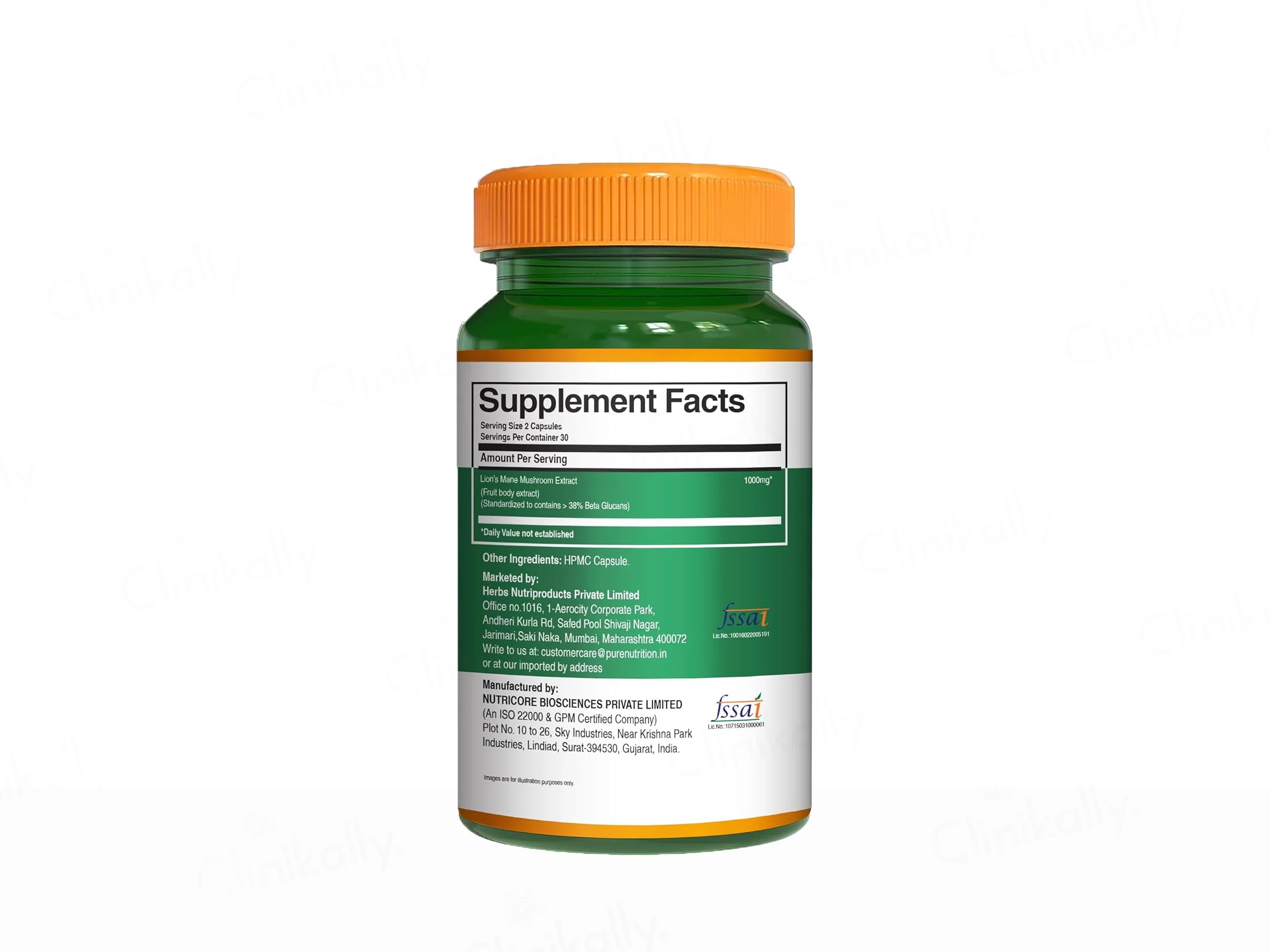 Pure Nutrition Lion's Mane Mushroom Extract 1000mg Veg Capsule - Image 8