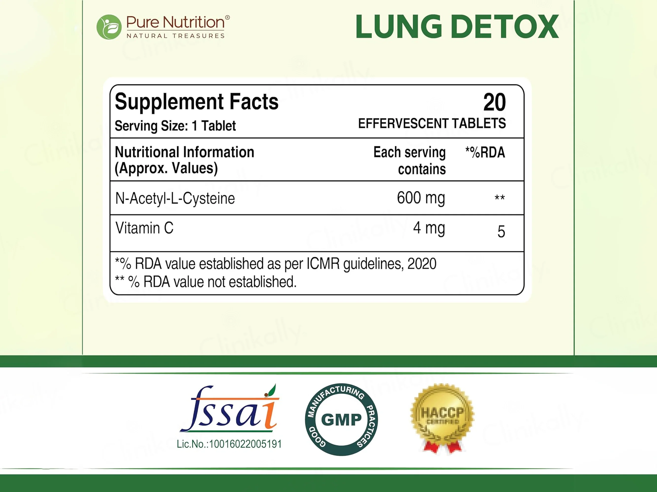 Pure Nutrition Lung Detox Effervescent Tablet - Lime Lemon Flavour - Image 7