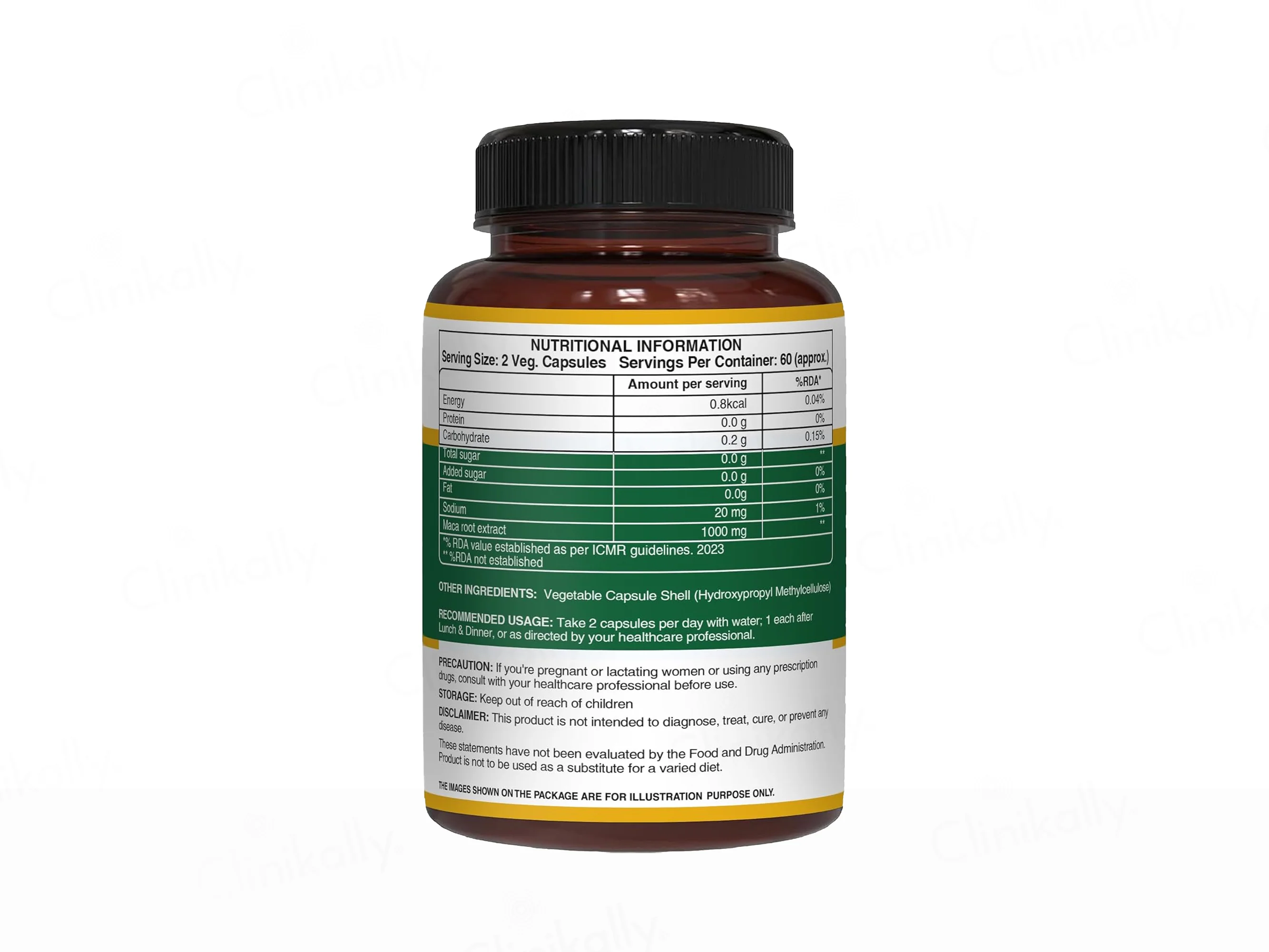 Pure Nutrition Maca Root Veg Extract 1000mg Capsule - Image 9
