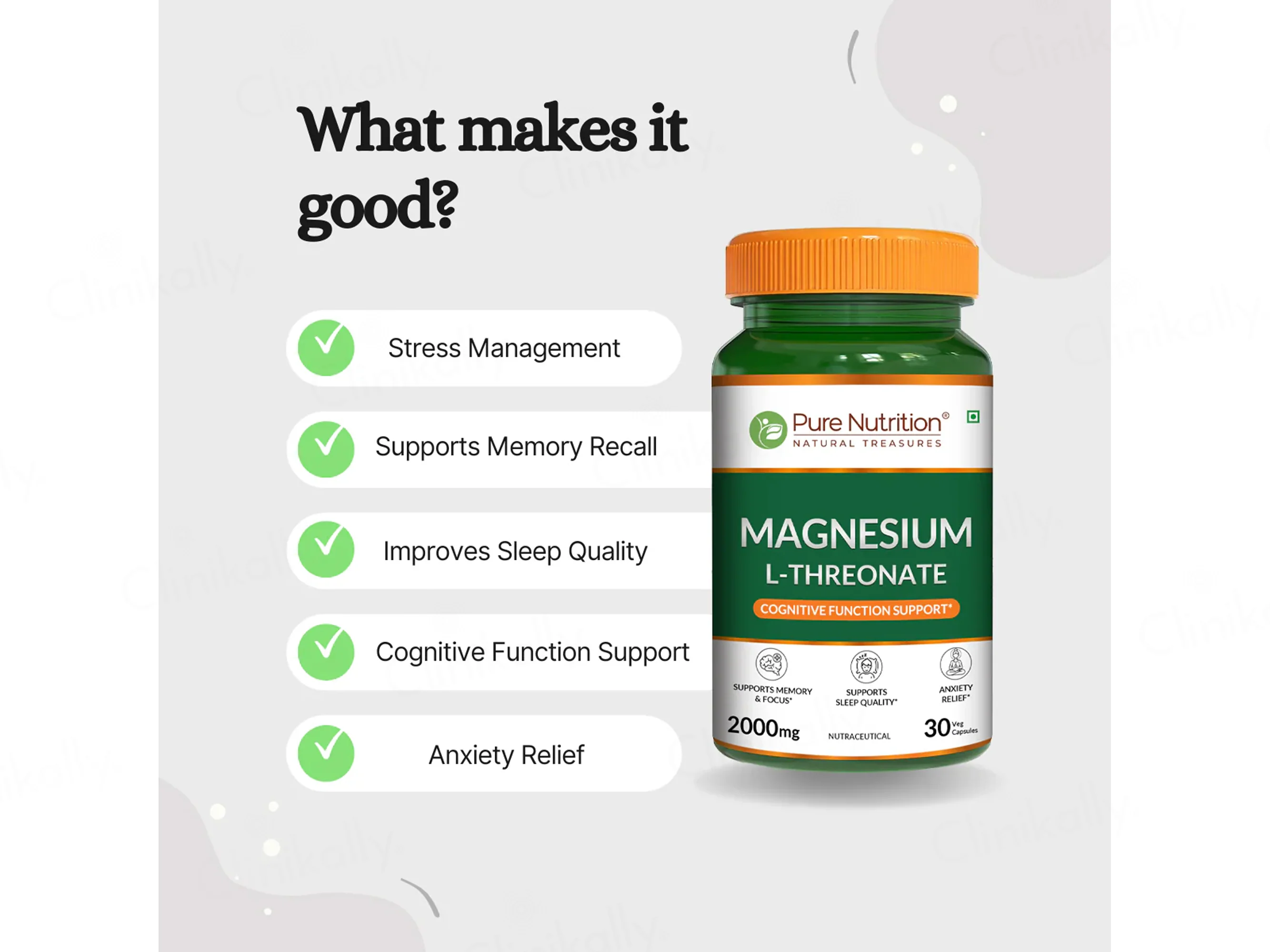 Pure Nutrition Magnesium L-Threonate Veg Capsule - Image 7
