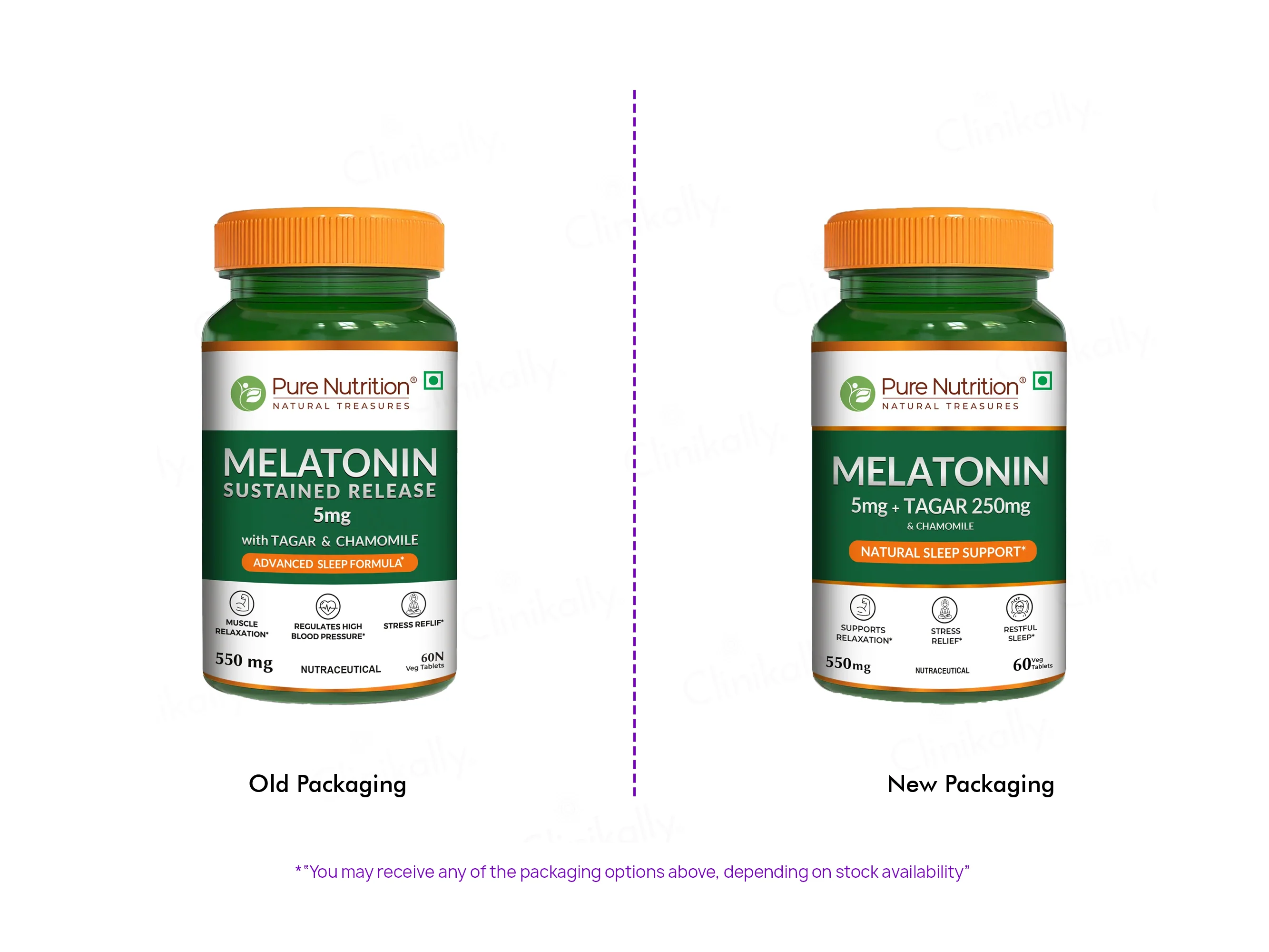 Pure Nutrition Melatonin 5mg + Tagar 250mg & Chamomile Sleep Tablet - Image 2