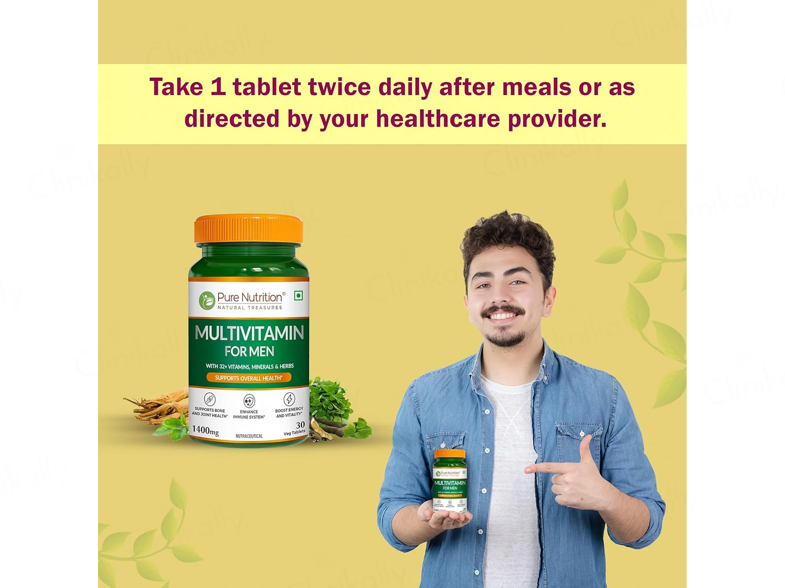 Pure Nutrition Multivitamin Veg Tablet For Men - Image 5