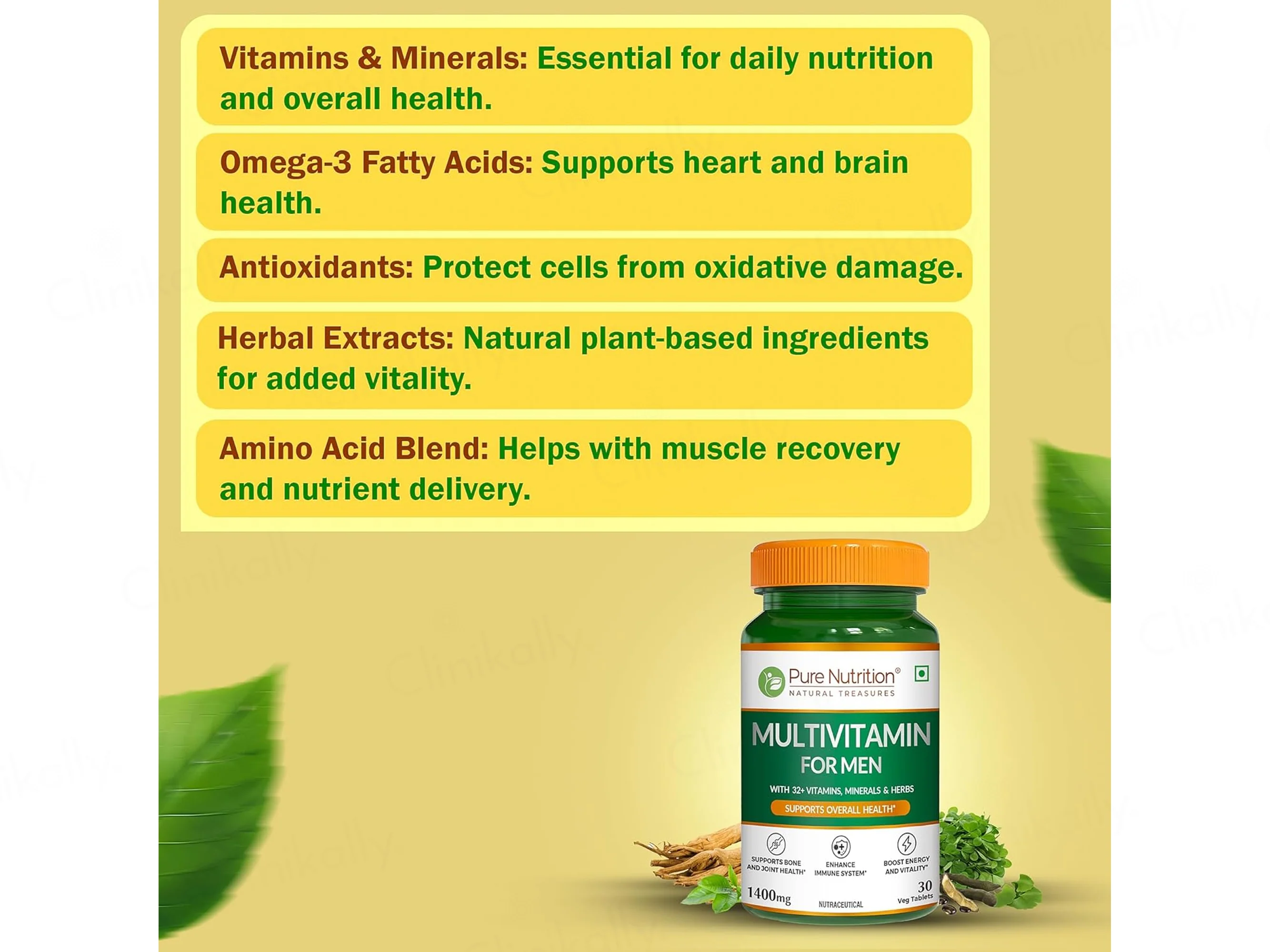 Pure Nutrition Multivitamin Veg Tablet For Men - Image 6