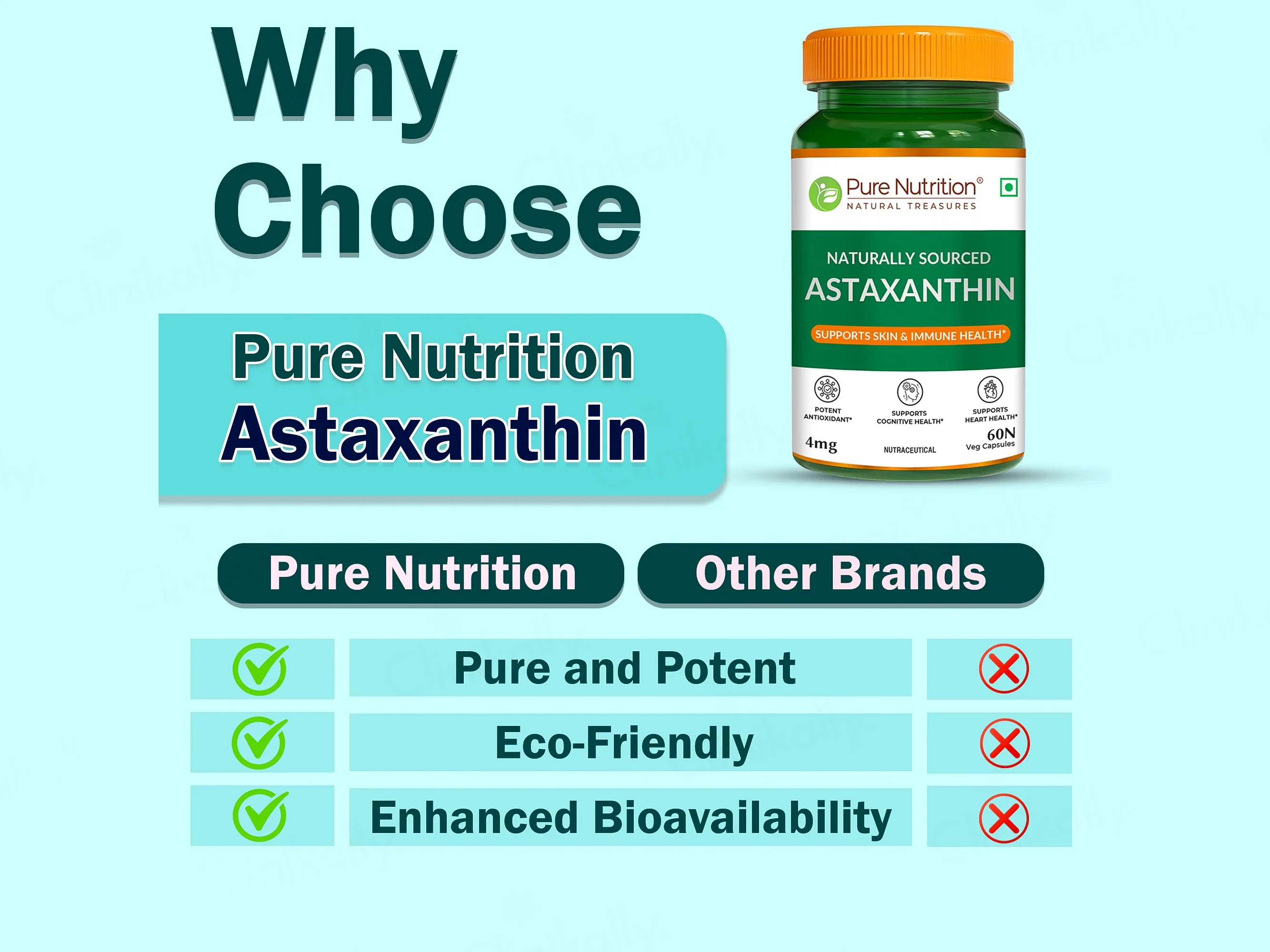 Pure Nutrition Naturally Sourced Astaxanthin 4mg Veg Capsule - Image 3