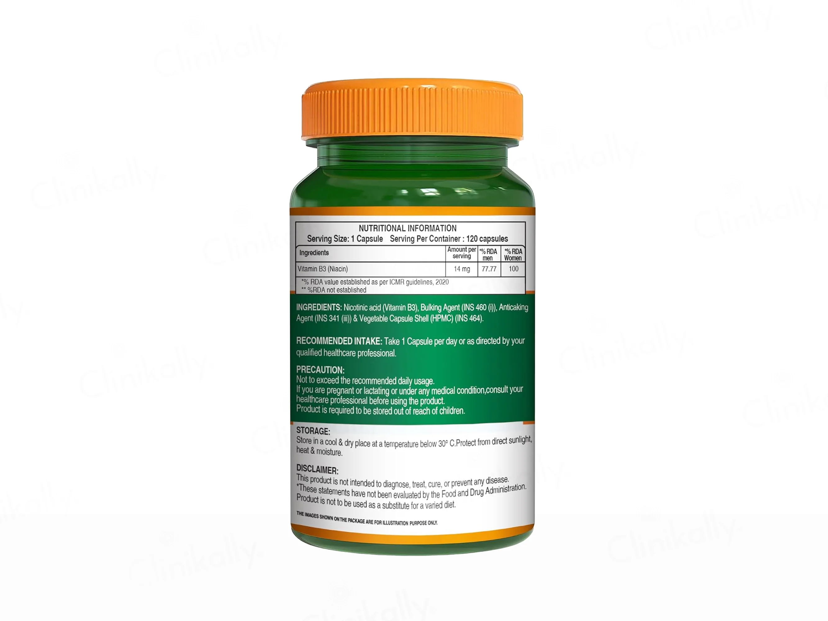 Pure Nutrition Niacin Vitamin B3 14mg Veg Capsule - Image 6