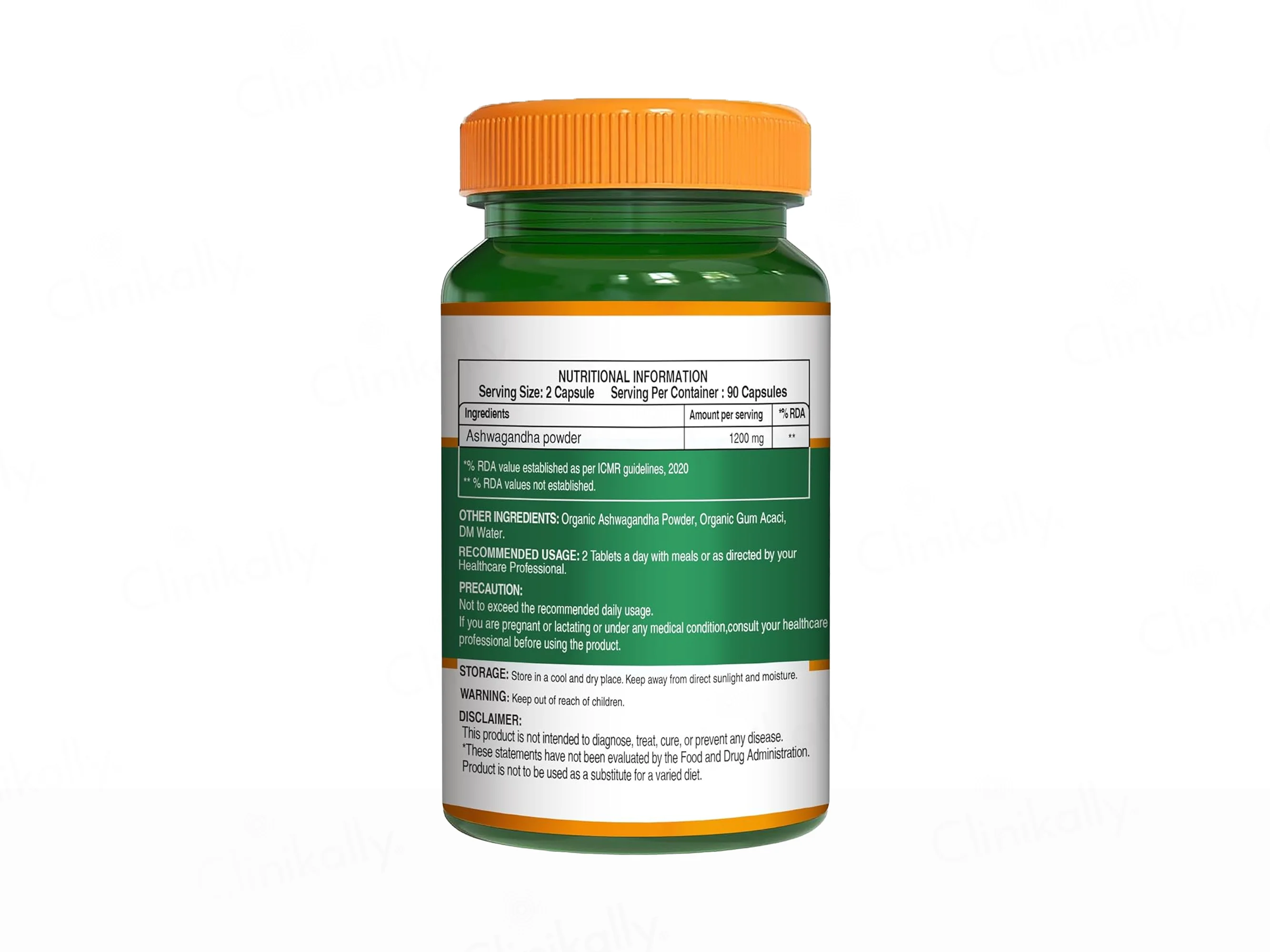 Pure Nutrition Organic Ashwagandha 1200mg Veg Tablet - Image 8
