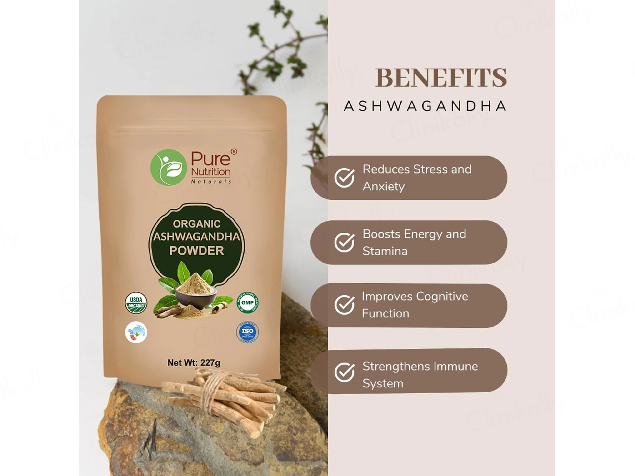 Pure Nutrition Organic Ashwagandha Powder - Image 2