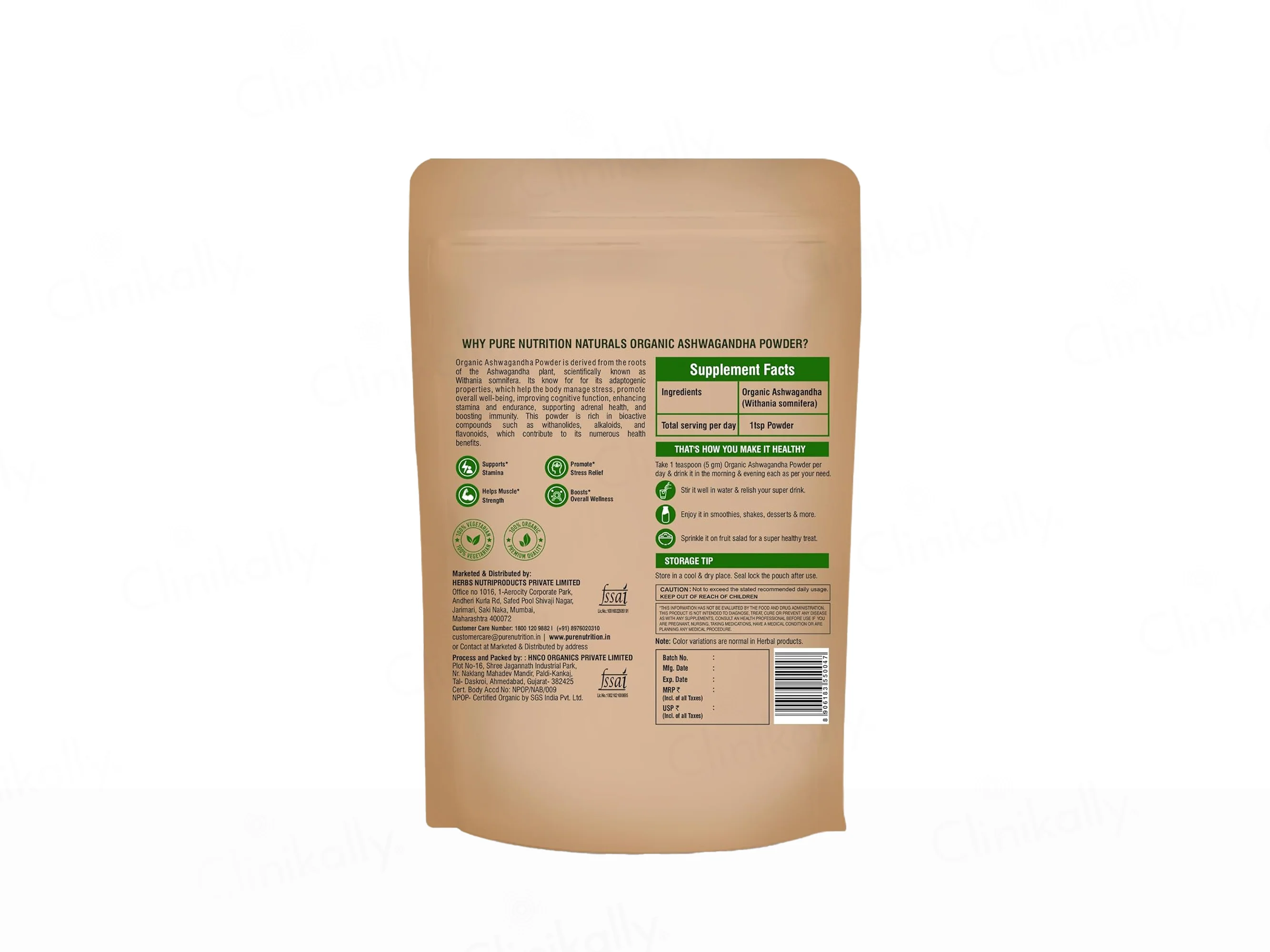 Pure Nutrition Organic Ashwagandha Powder - Image 6