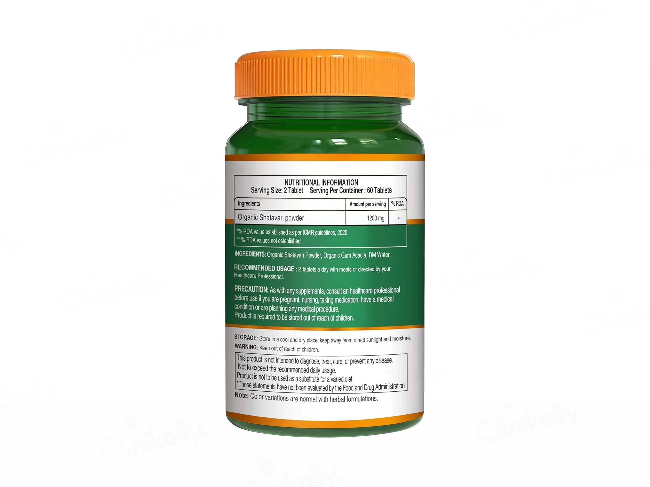 Pure Nutrition Organic Shatavari 1200mg Veg Tablet - Image 5