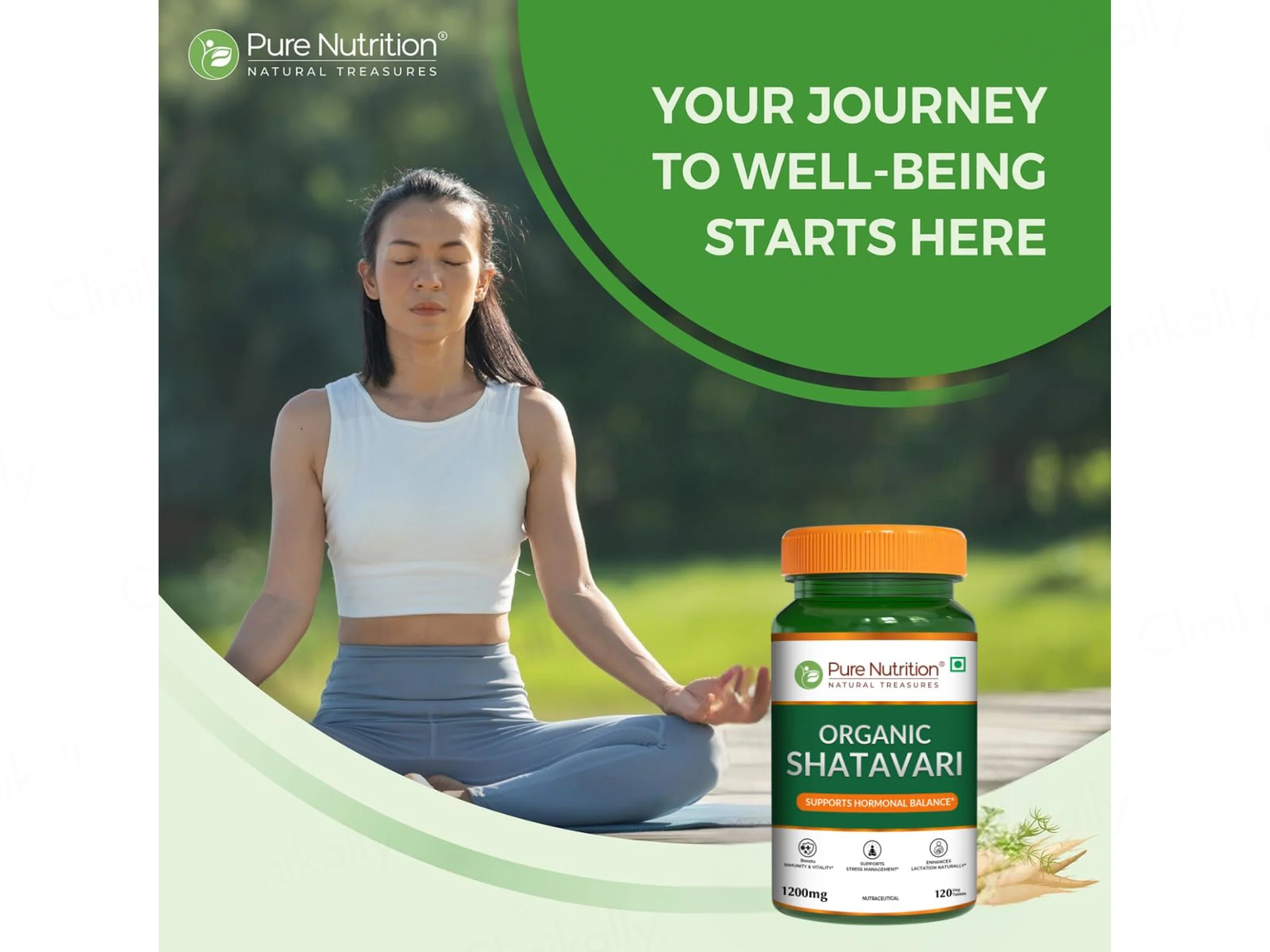 Pure Nutrition Organic Shatavari 1200mg Veg Tablet - Image 7