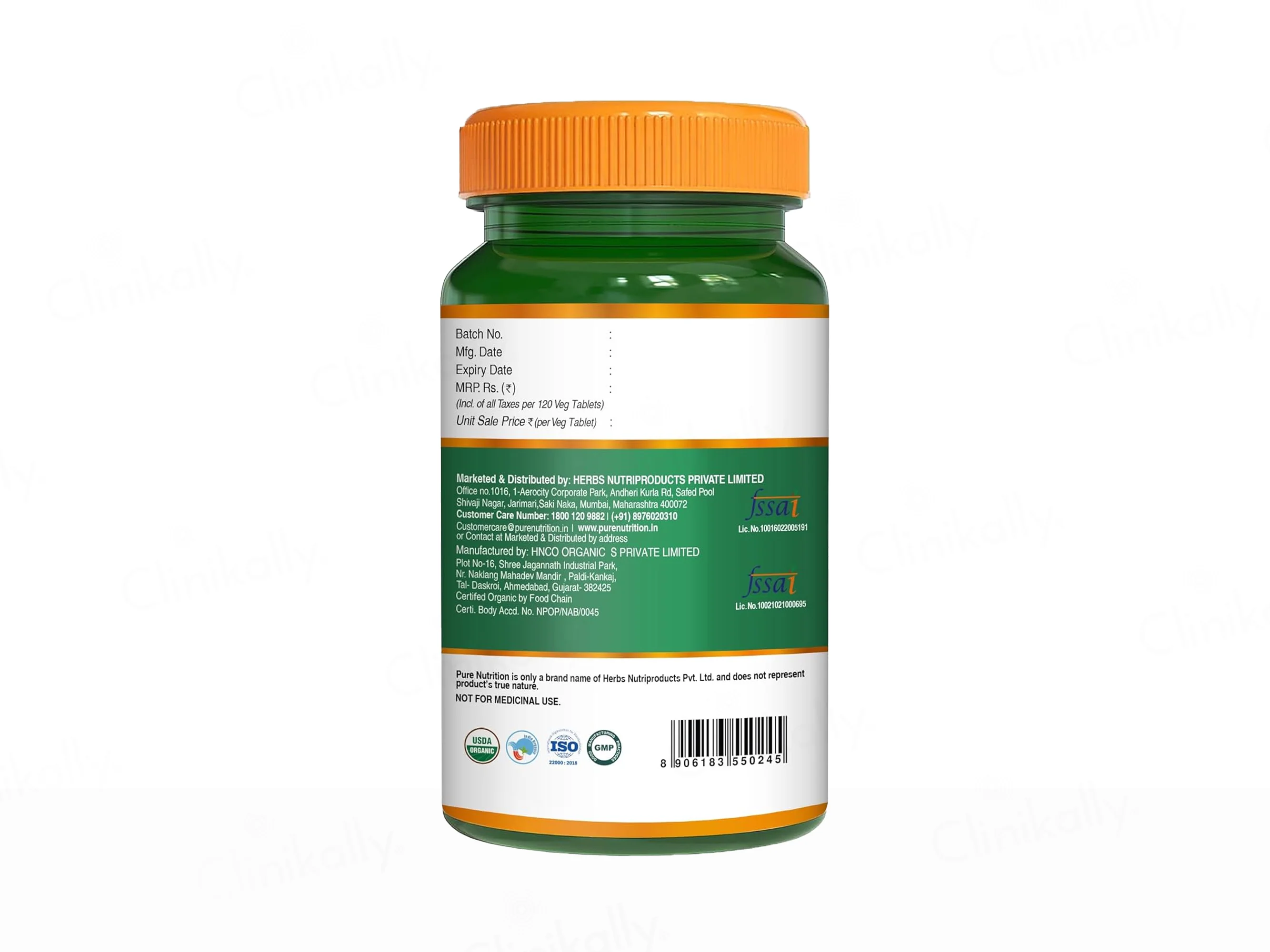 Pure Nutrition Organic Shatavari 1200mg Veg Tablet - Image 8