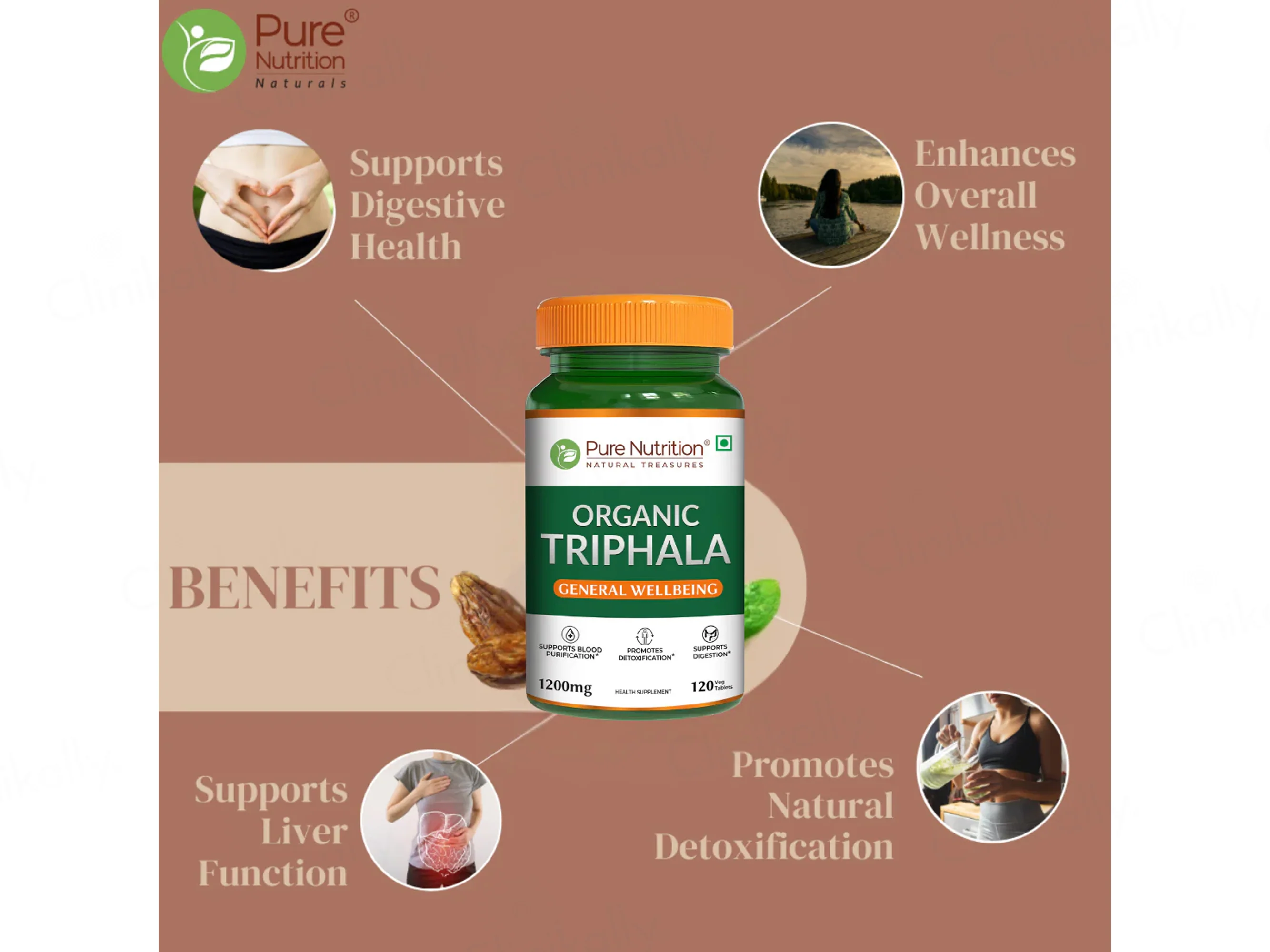 Pure Nutrition Organic Triphala 1200mg Veg Tablet - Image 3