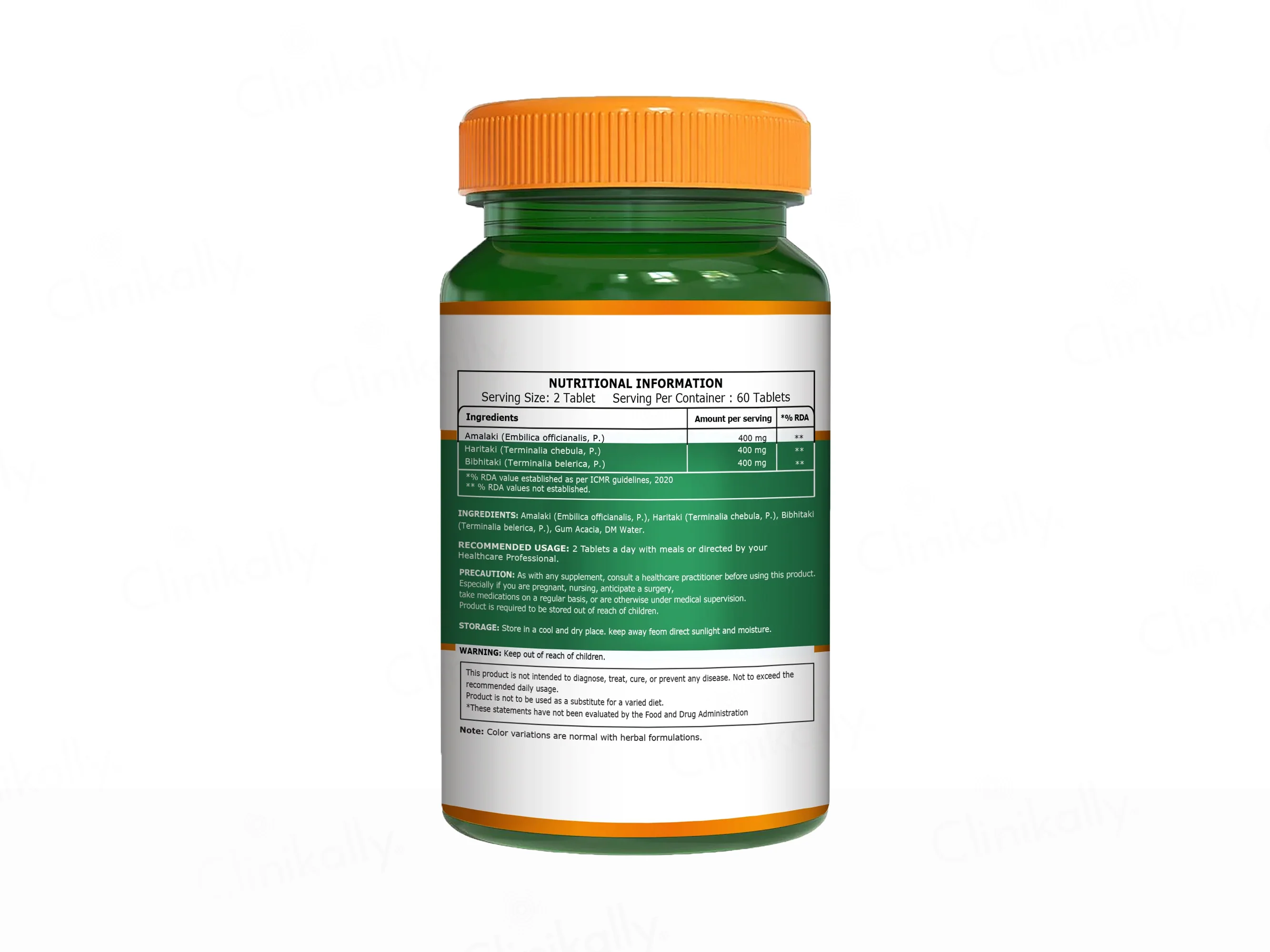 Pure Nutrition Organic Triphala 1200mg Veg Tablet - Image 5