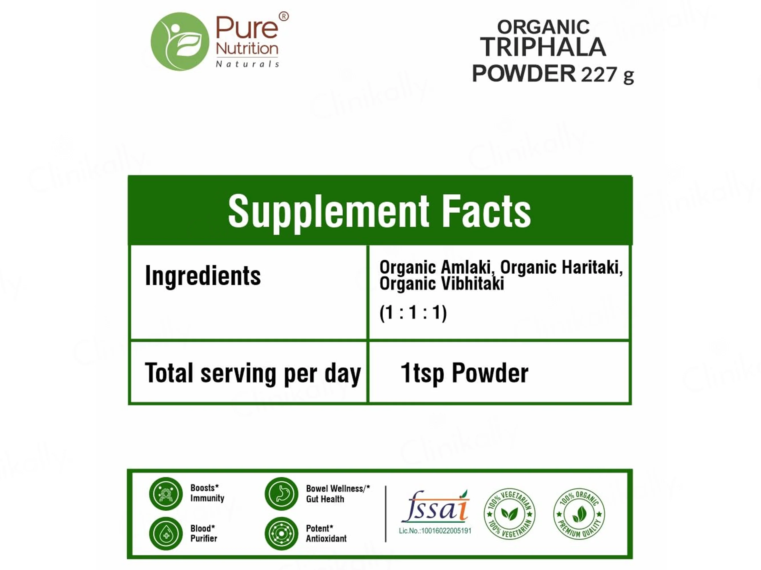 Pure Nutrition Organic Triphala Powder - Image 2