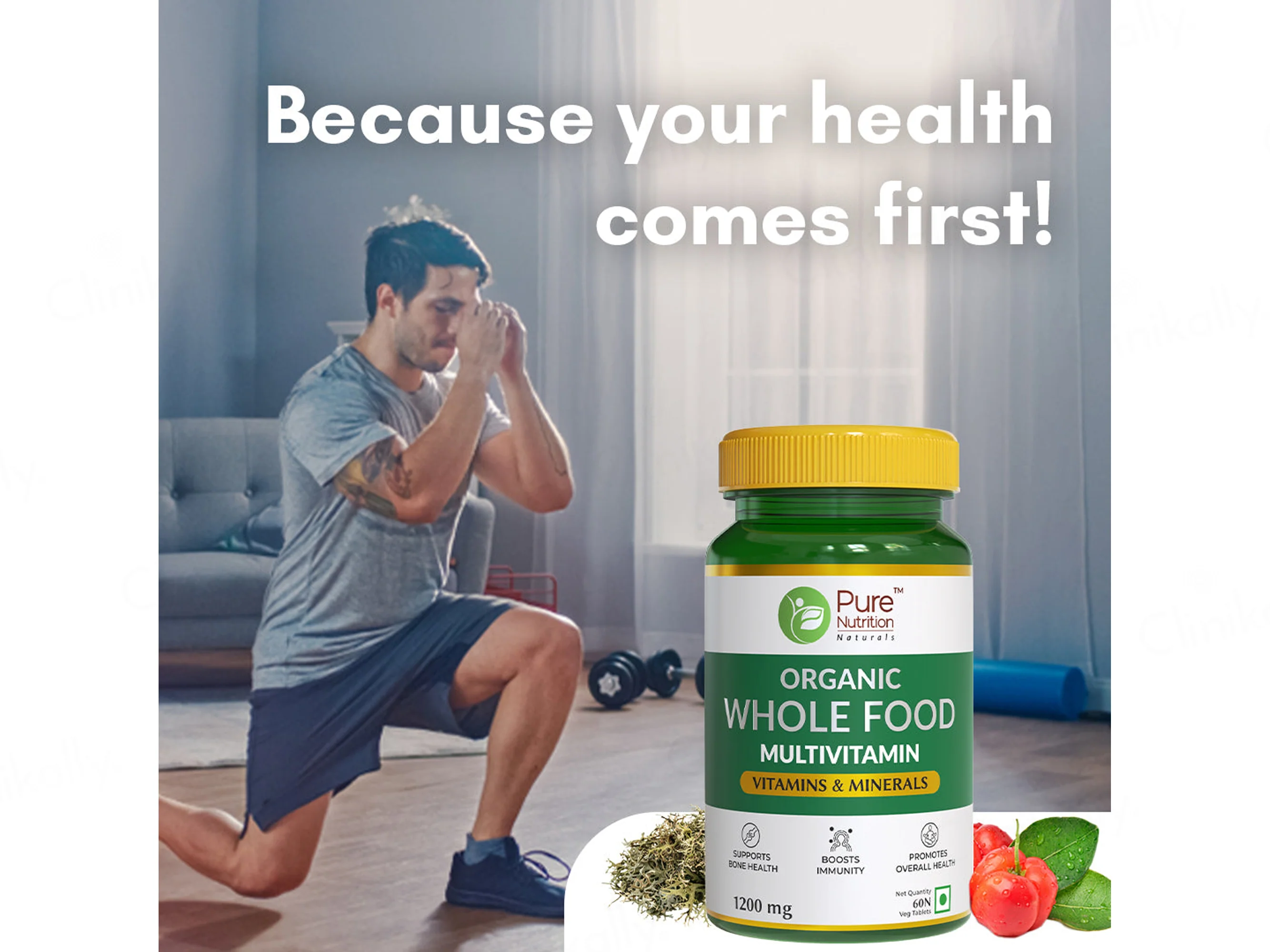Pure Nutrition Organic Whole Food Multivitamin Veg Tablet - Image 2
