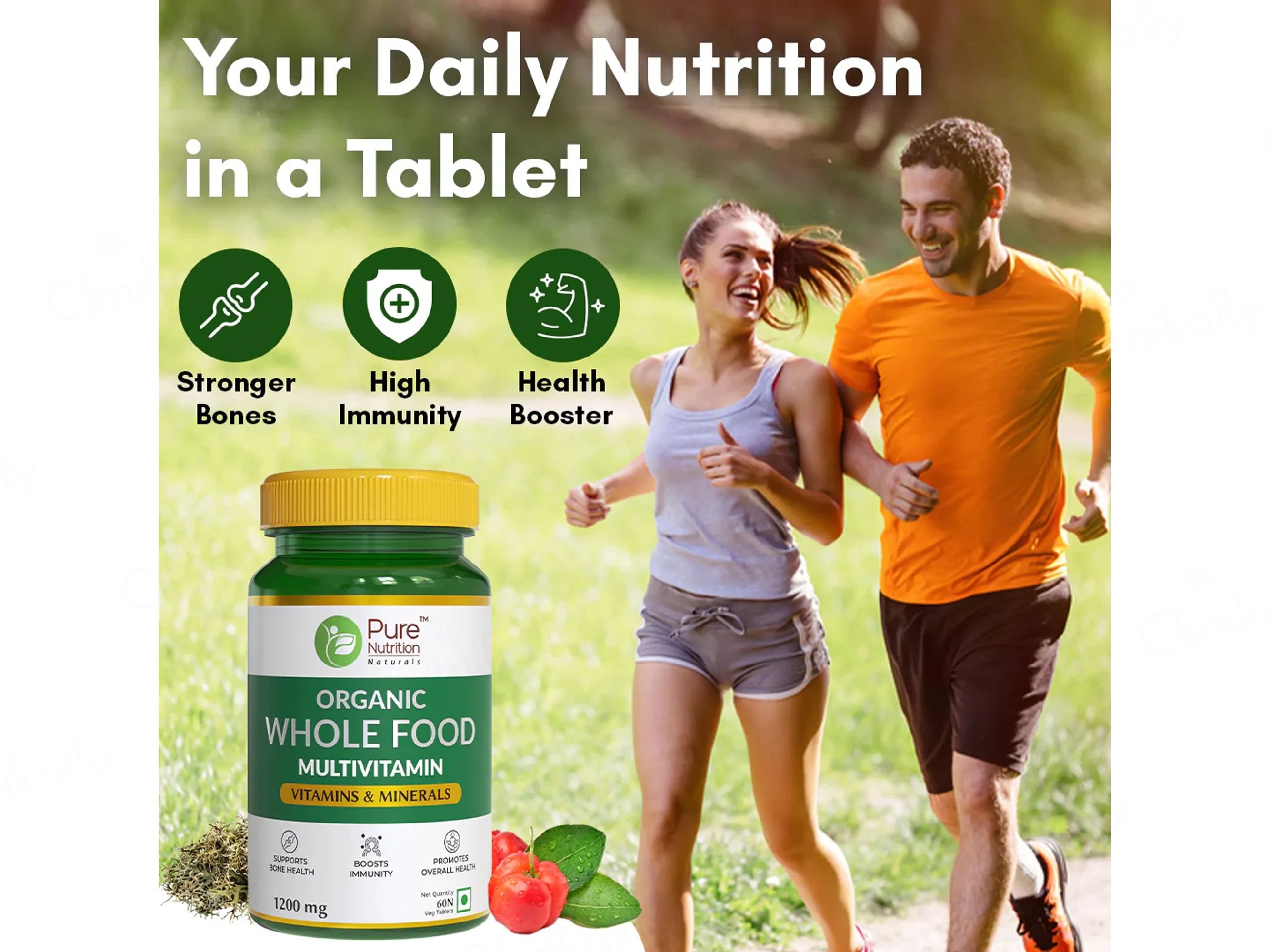 Pure Nutrition Organic Whole Food Multivitamin Veg Tablet - Image 3