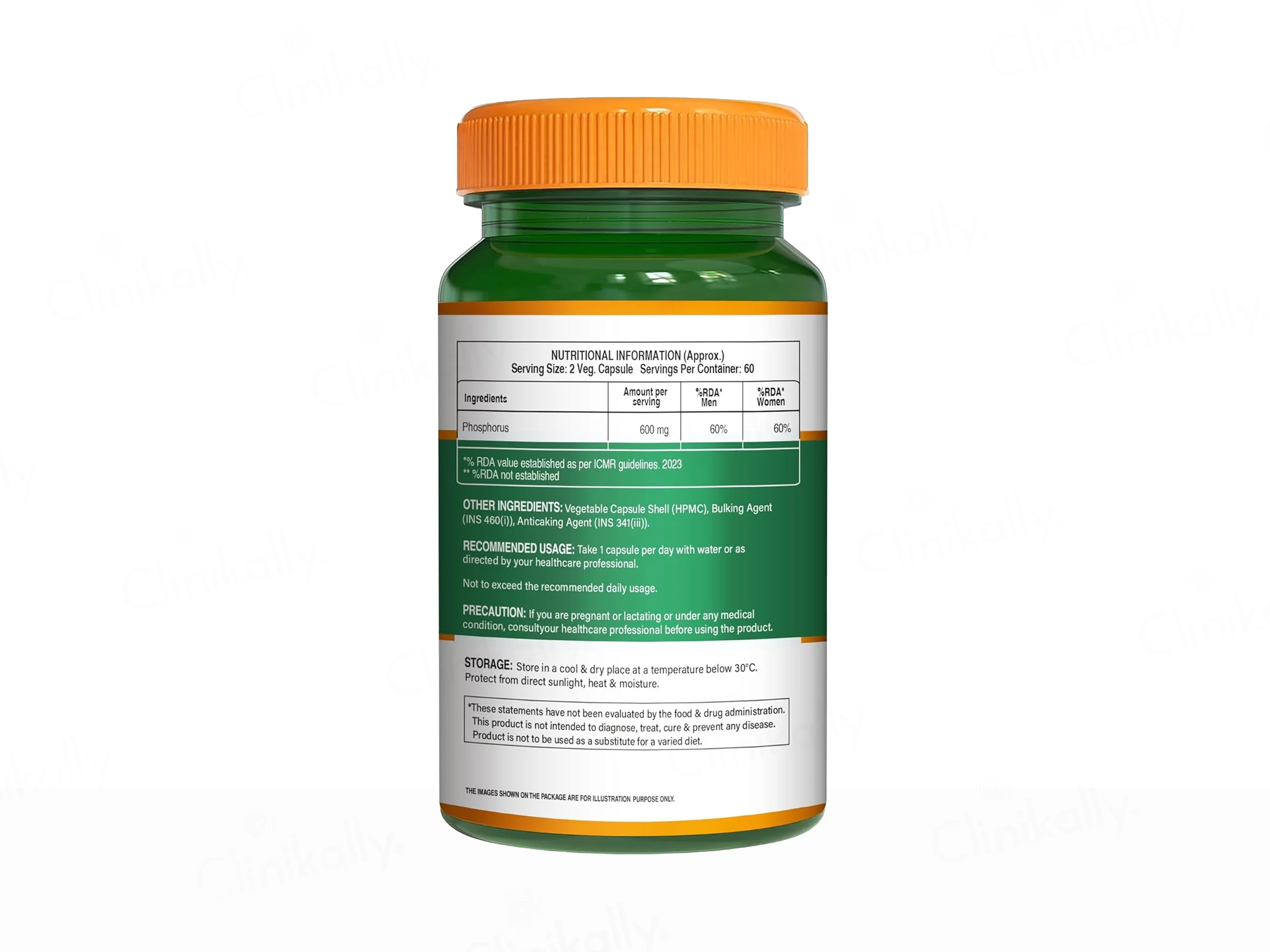 Pure Nutrition Phosphorus 600mg Veg Capsule - Image 7