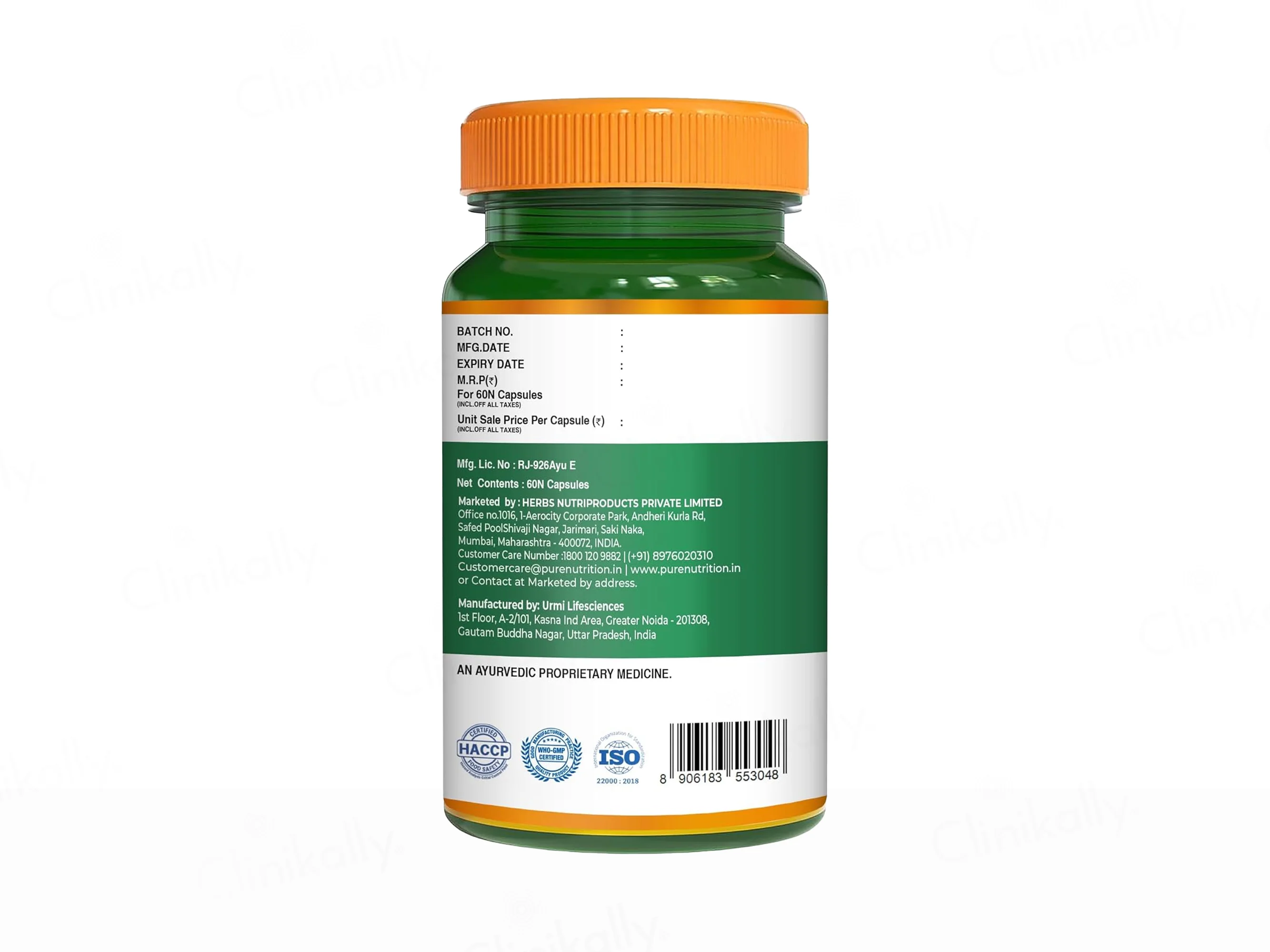 Pure Nutrition Plant Based Blood Detox 800mg Veg Capsule - Image 7