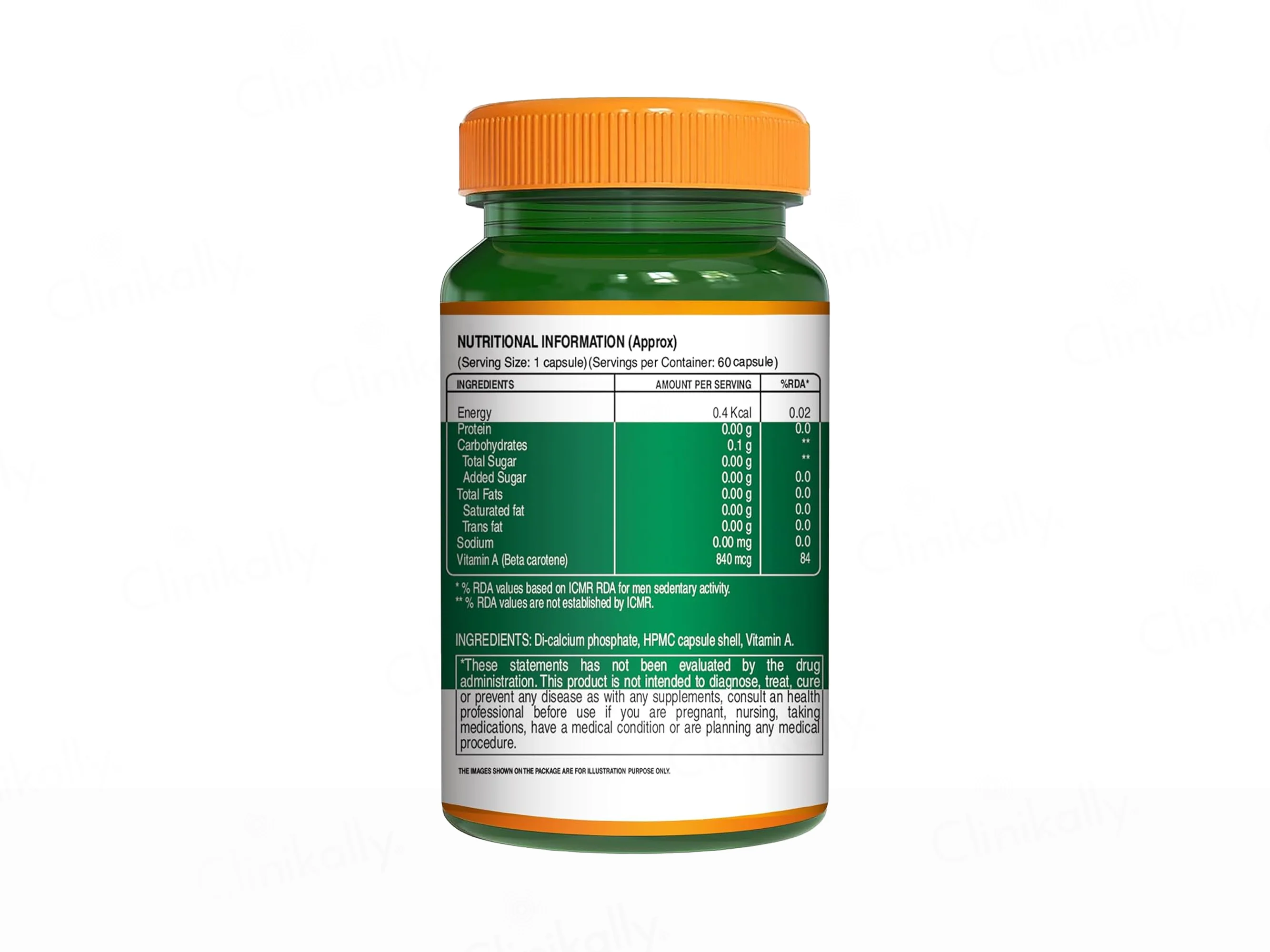 Pure Nutrition Plant Based Vitamin A 840mcg Veg Capsule - Image 2