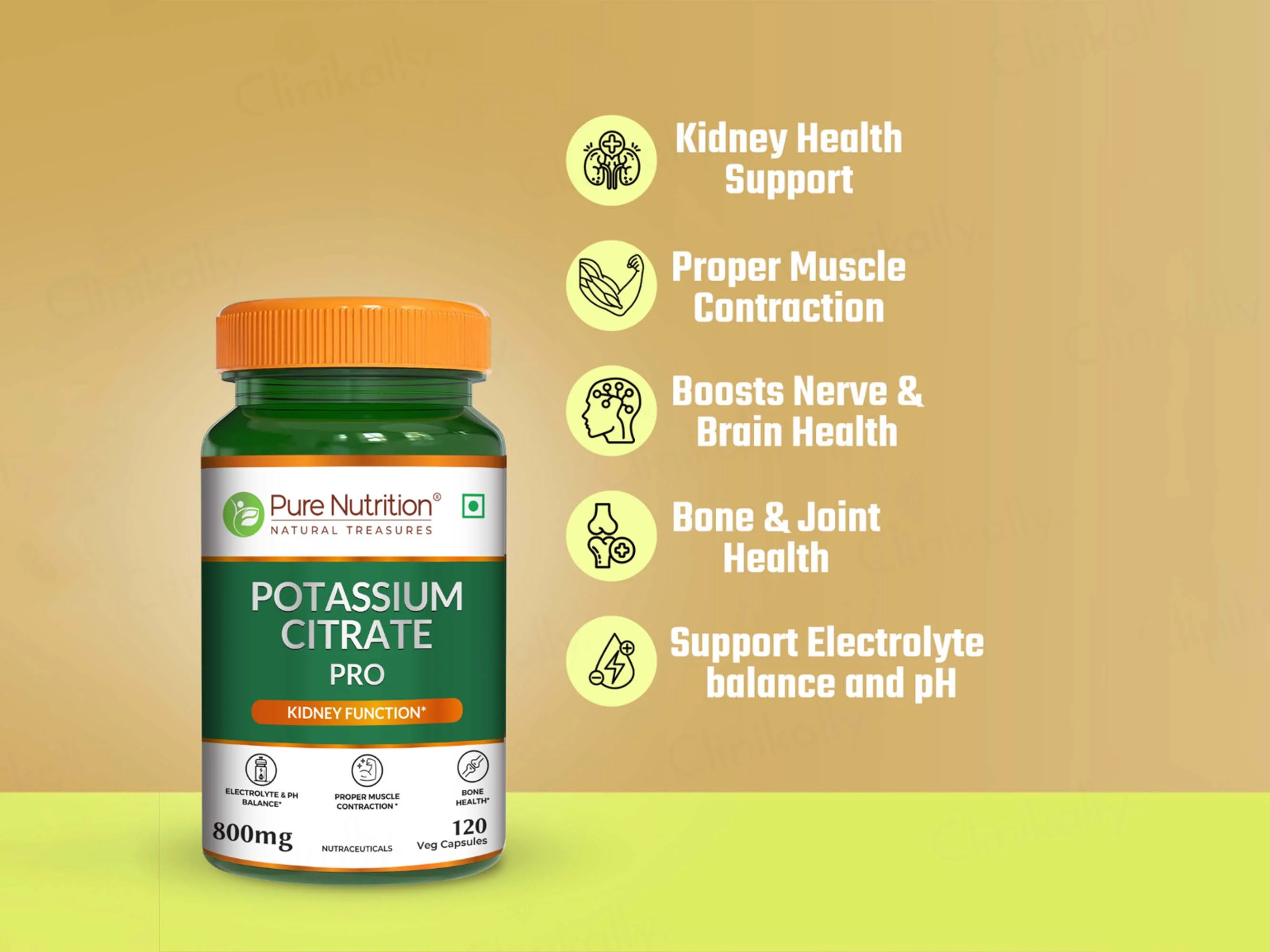 Pure Nutrition Potassium Citrate Pro 800mg Veg Capsule - Image 3