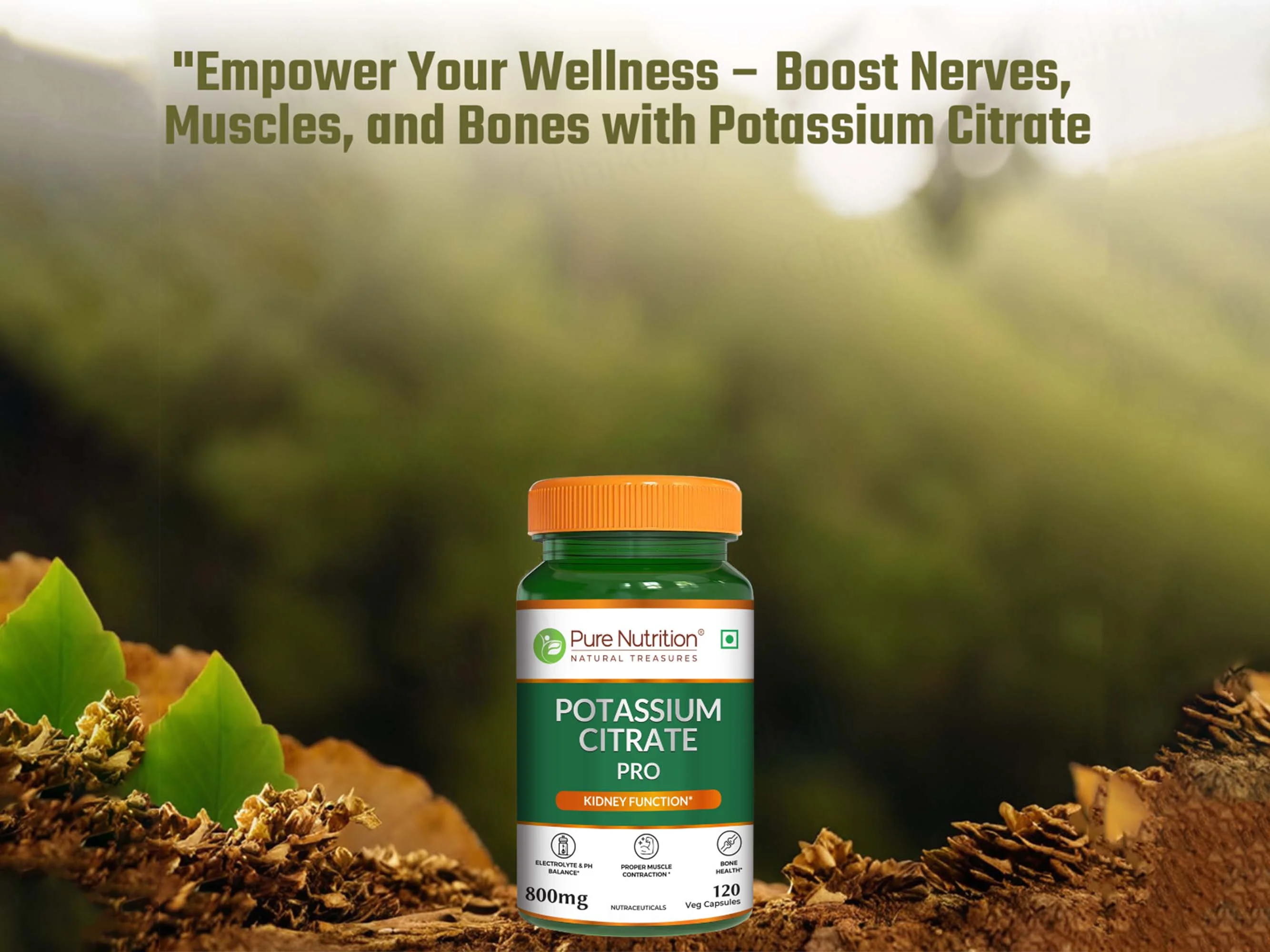 Pure Nutrition Potassium Citrate Pro 800mg Veg Capsule - Image 5