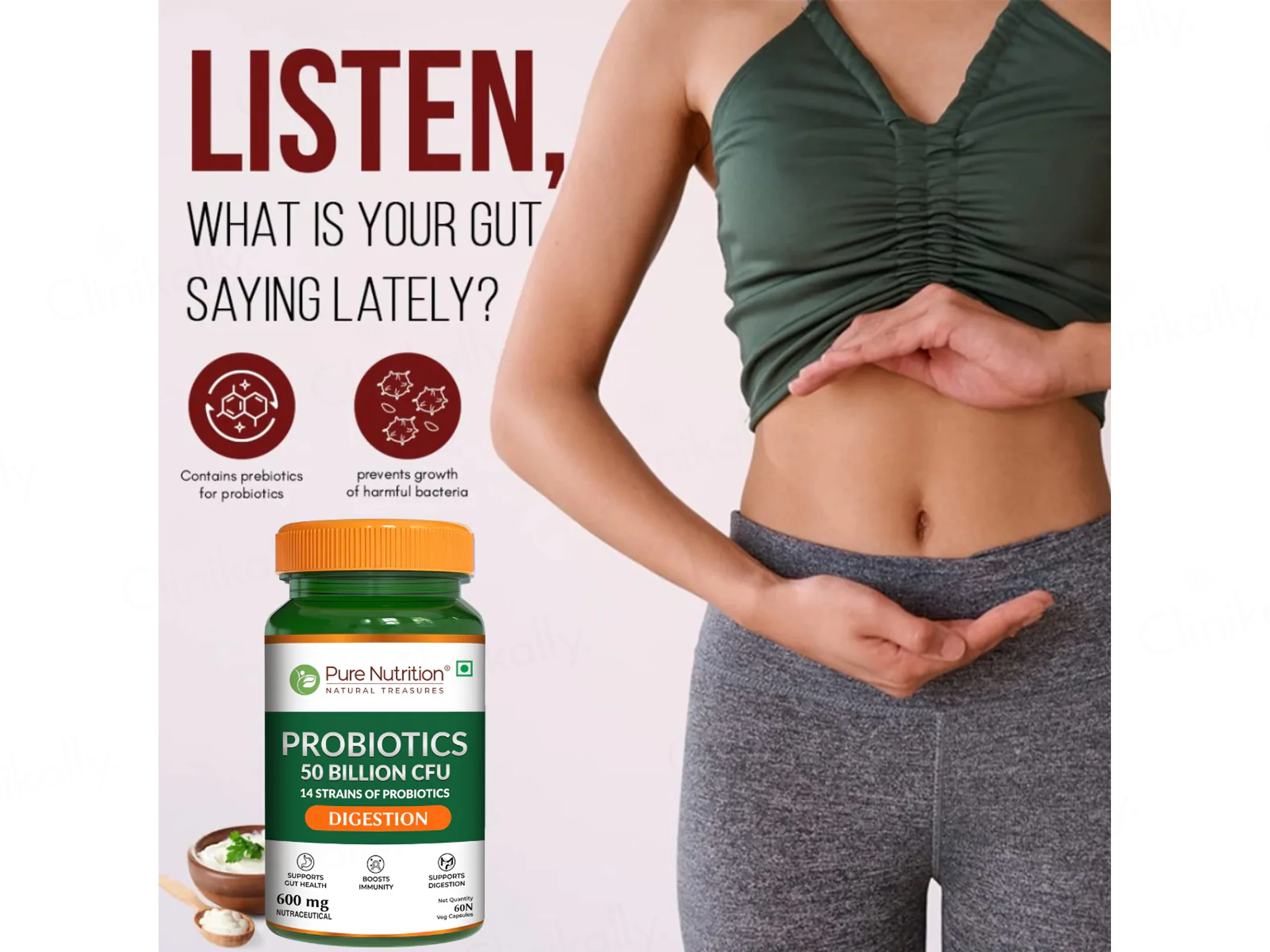 Pure Nutrition Probiotics 50 Billion CFU Veg Capsule - Image 4