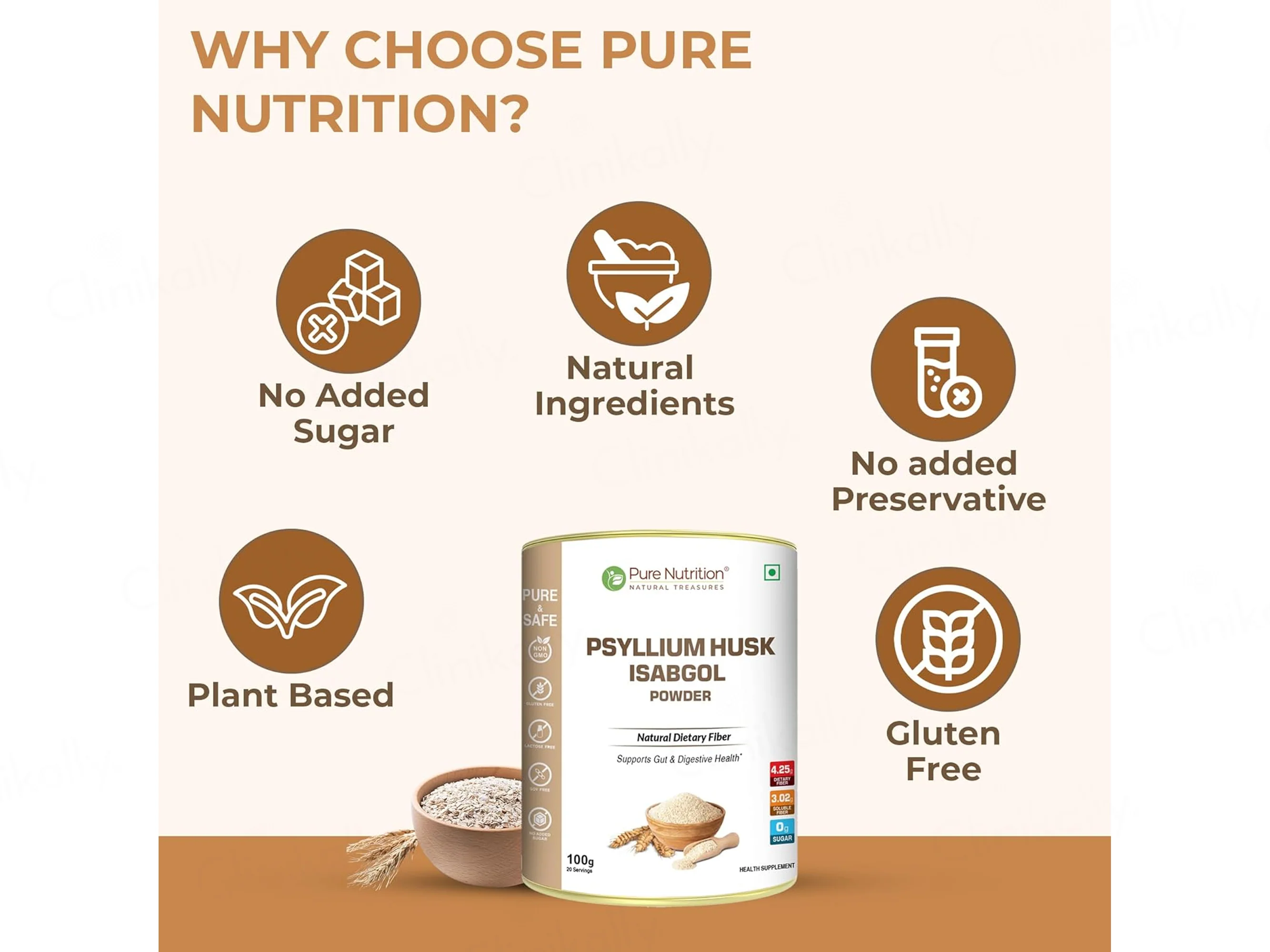 Pure Nutrition Psyllium Husk Isabgol Powder - Image 4