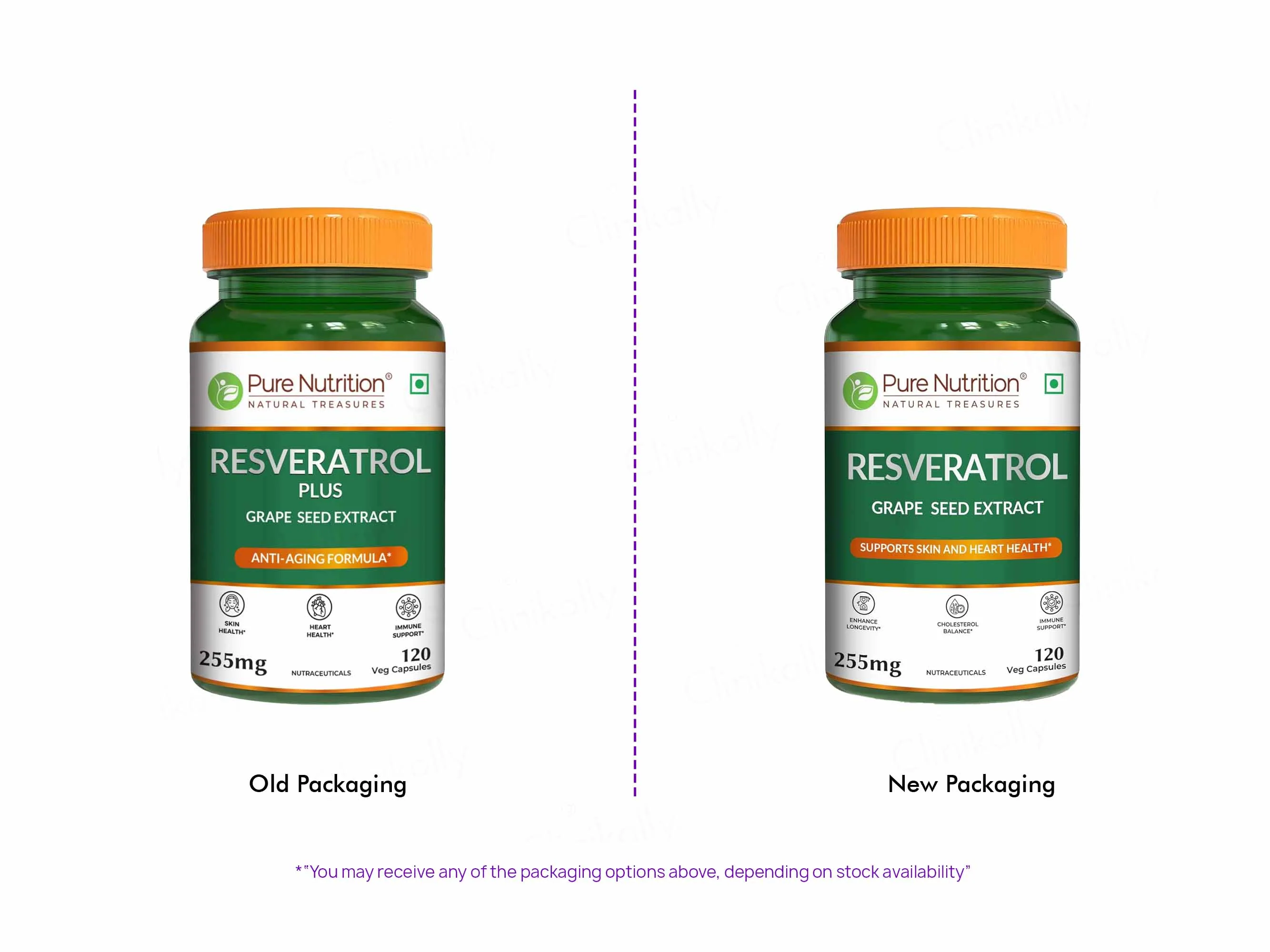 Pure Nutrition Resveratrol Grape Seed Extract 255mg Veg Capsule - Image 2