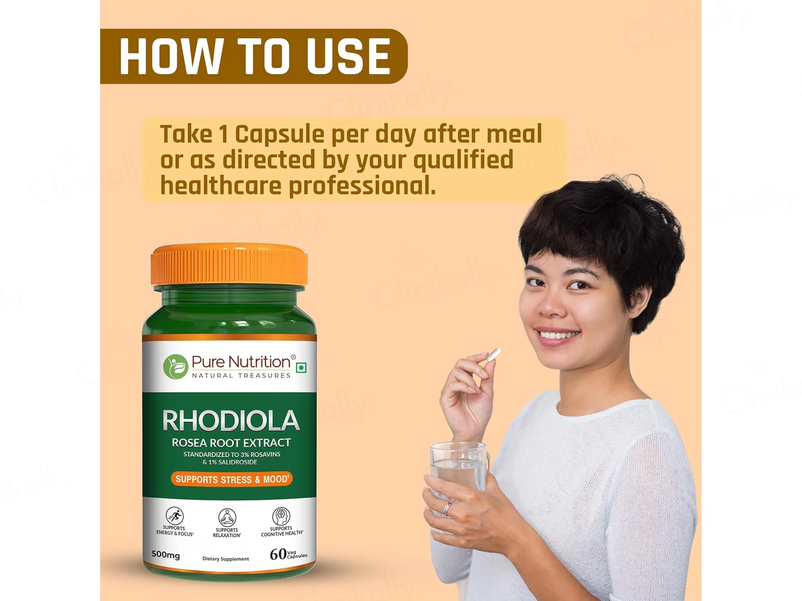 Pure Nutrition Rhodiola Rosea Root Extract Veg Capsule - Image 6