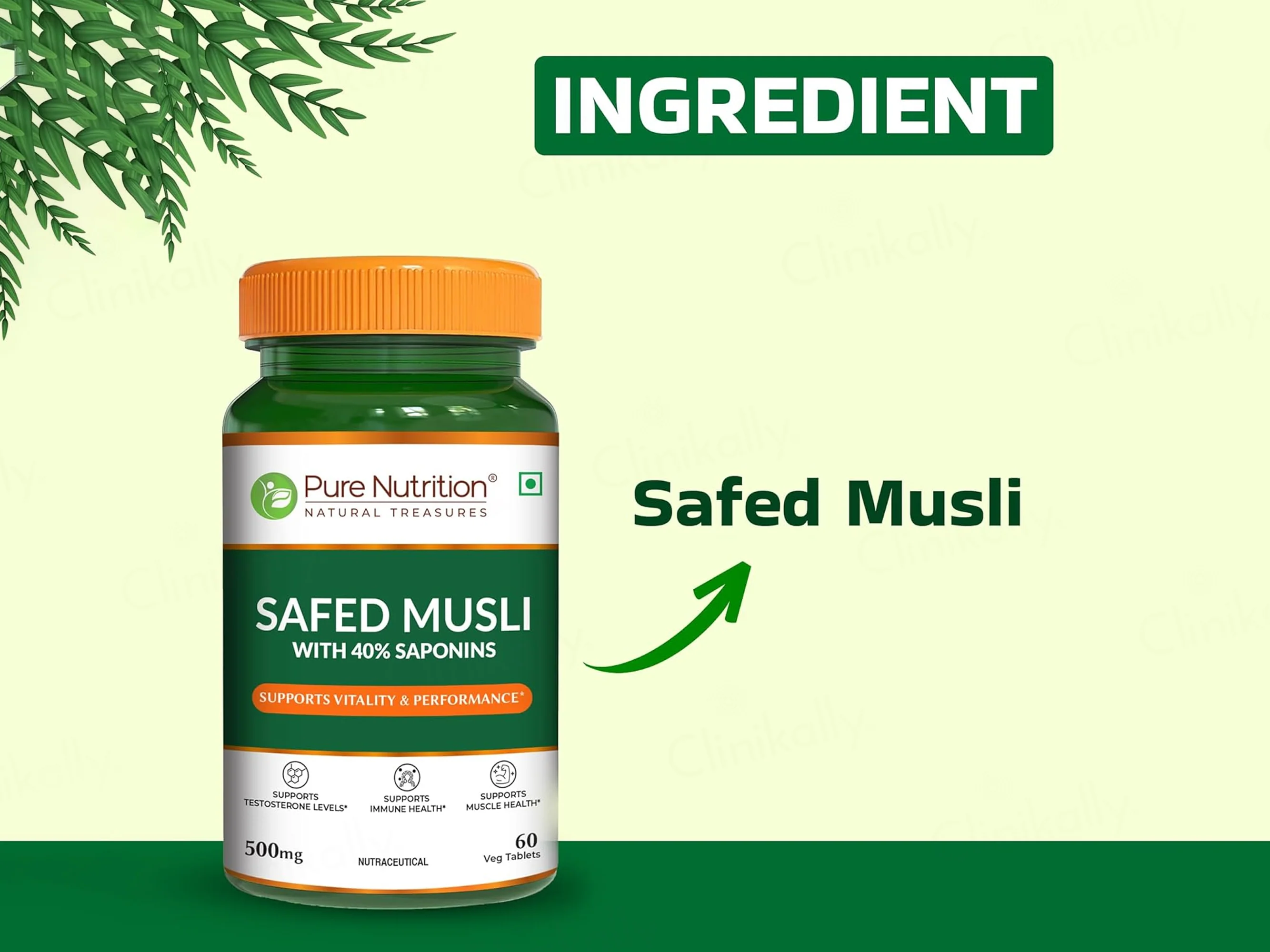 Pure Nutrition Safed Musli 500mg Veg Tablet - Image 3